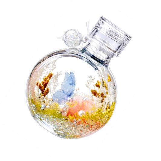 MAPSI Preserved Flowers in Glass Bottle, Handcrafted Floral Decor