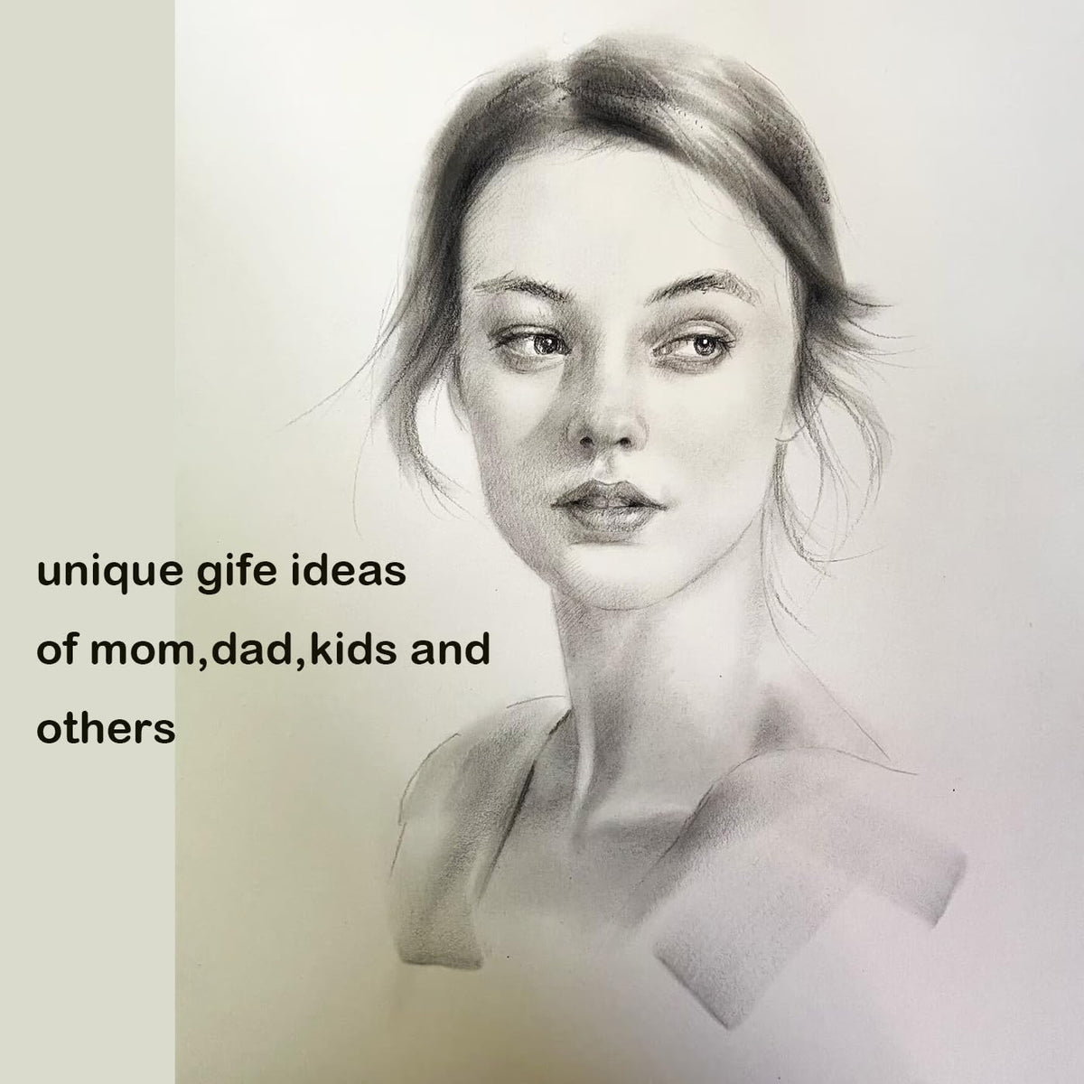 Custom Pencil Portrait 6x8 - Hand Drawn Pet Family Sketch from Photo