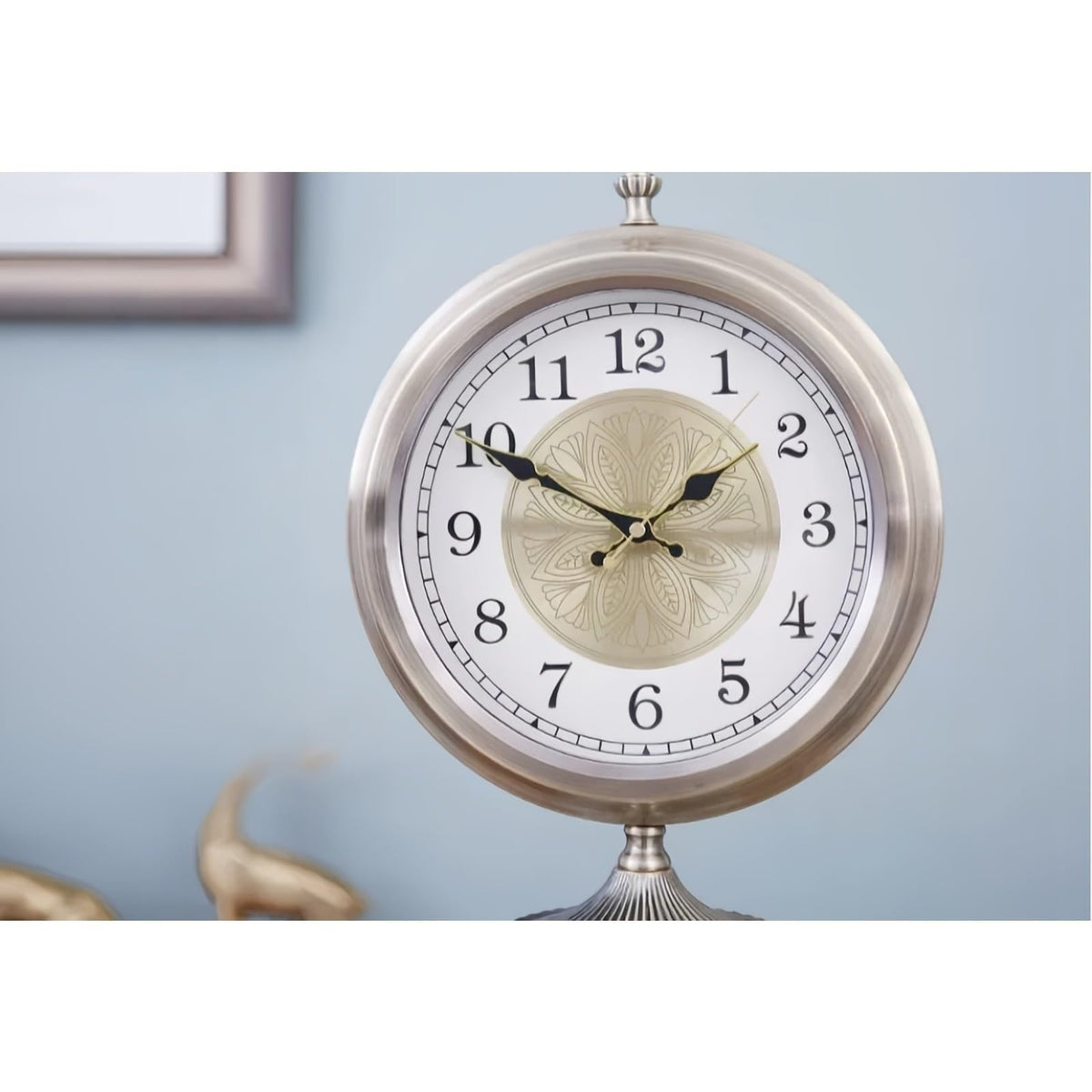 YXIANG56Q Freestanding Clock Metal Floor Standing Clock European Style