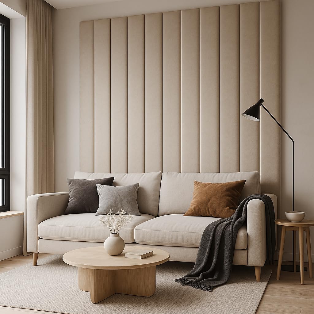 BMD Studio Wall Mounted Fabric Upholstered Headboard Panels, Vertical Wall Panels, Made to Order (Specialty Size)