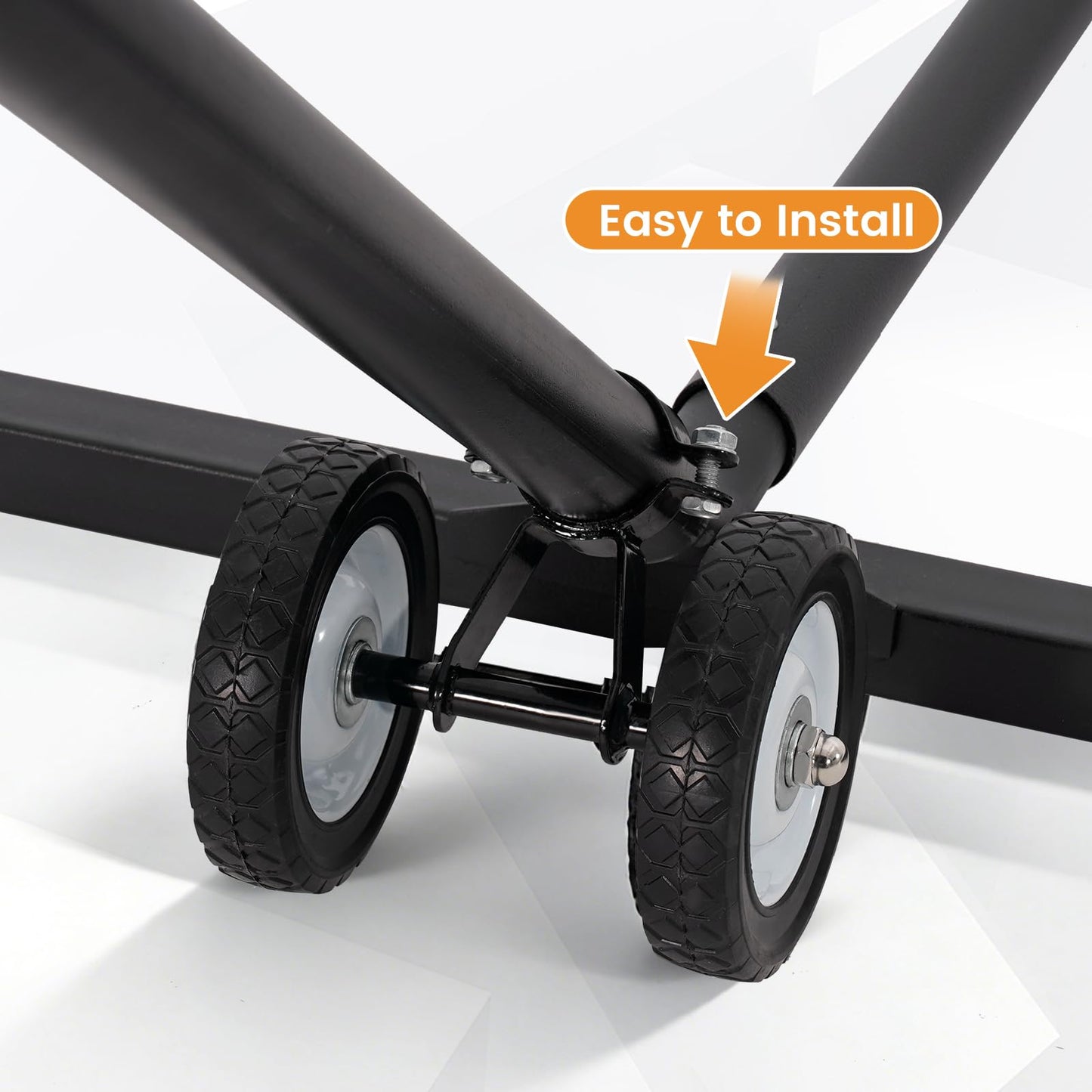Lazy Daze Hammocks Wheel Kit for Hammock Stands, Black Weather Resistant Universal Hammock Stand Wheel for Easy Outdoor Mobility