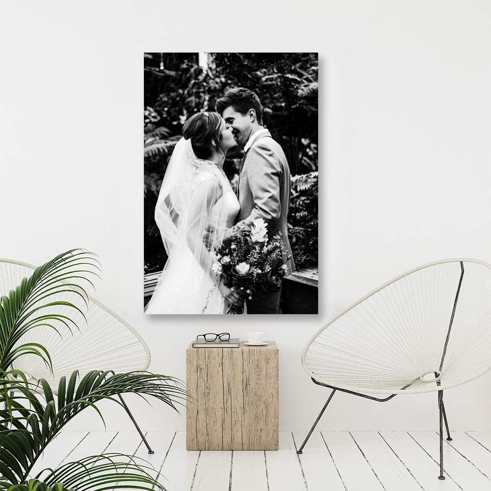MUDECOR Custom Canvas Prints Personalized Wall Art with Your Wedding Photos/Pictures Digitally Printed - 8x10inches