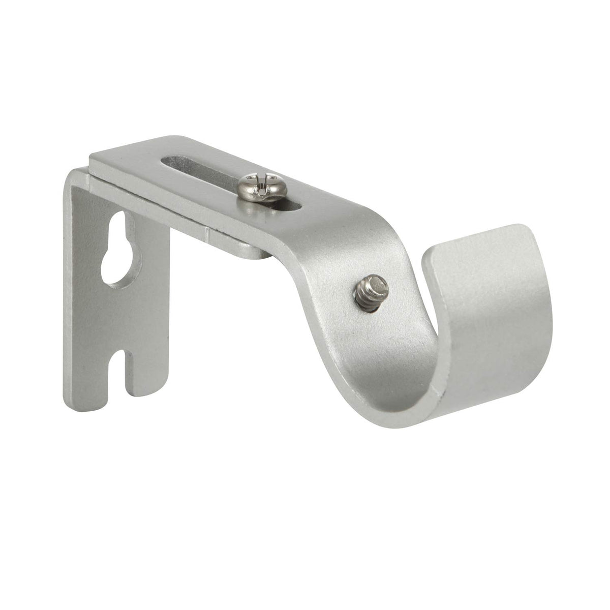 Anndason Heavy Duty Adjustable Curtain Rod Brackets Rod Holders for 1 Inch Rod, Silver Color, (Set of 2)