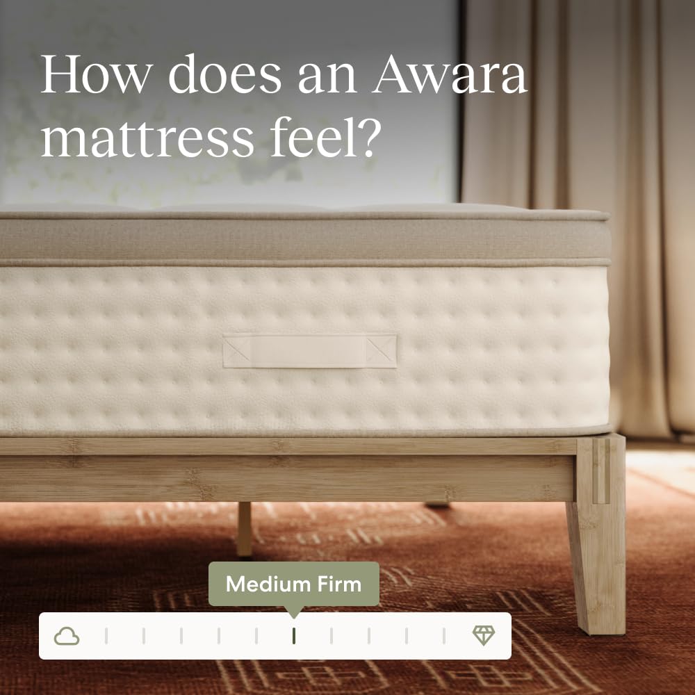Awara Premier Luxury Hybrid Queen Mattress 12 Inch - Certified Organic Natural Latex - Sustainable New Zealand Wool - Fiberglass-Free - 365-Night Trial