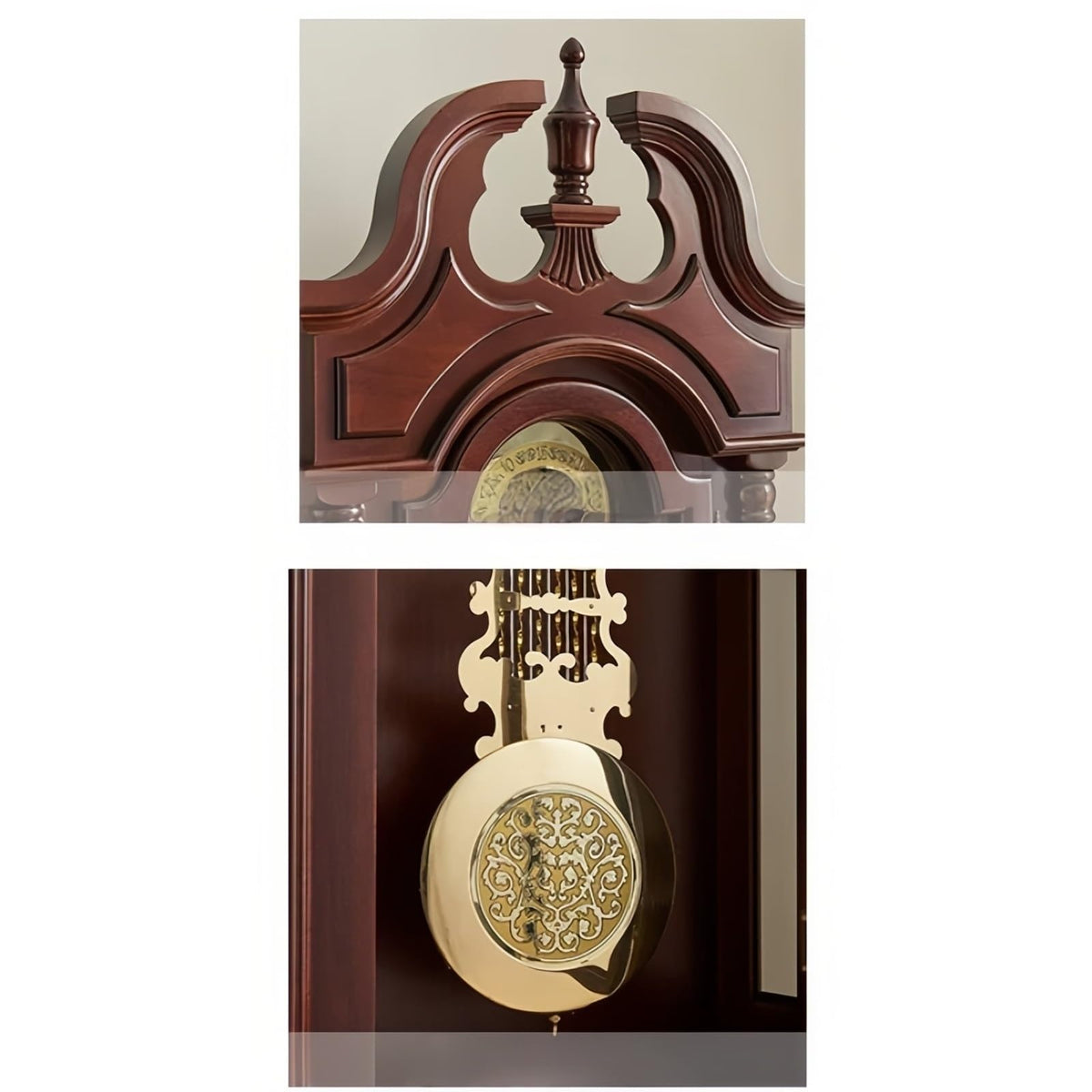 CFGH6FDF Wood Grandfather Clock Floor Mechanical Pendulum Decor
