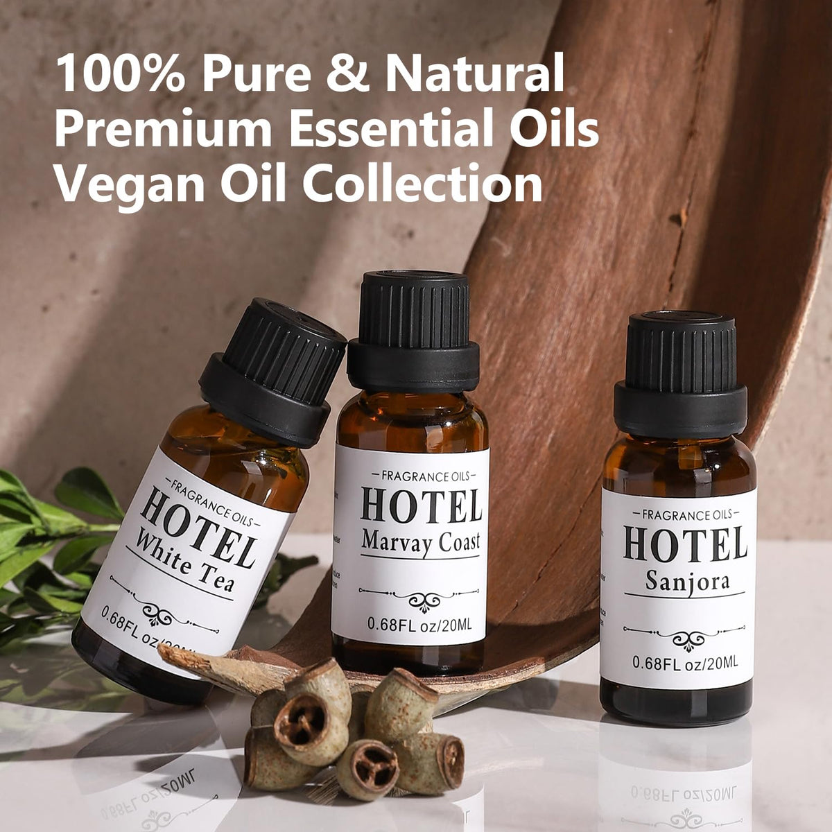 Hotel Collection Diffuser Oil Set - 8 Pack 20ml, White Tea & My Way