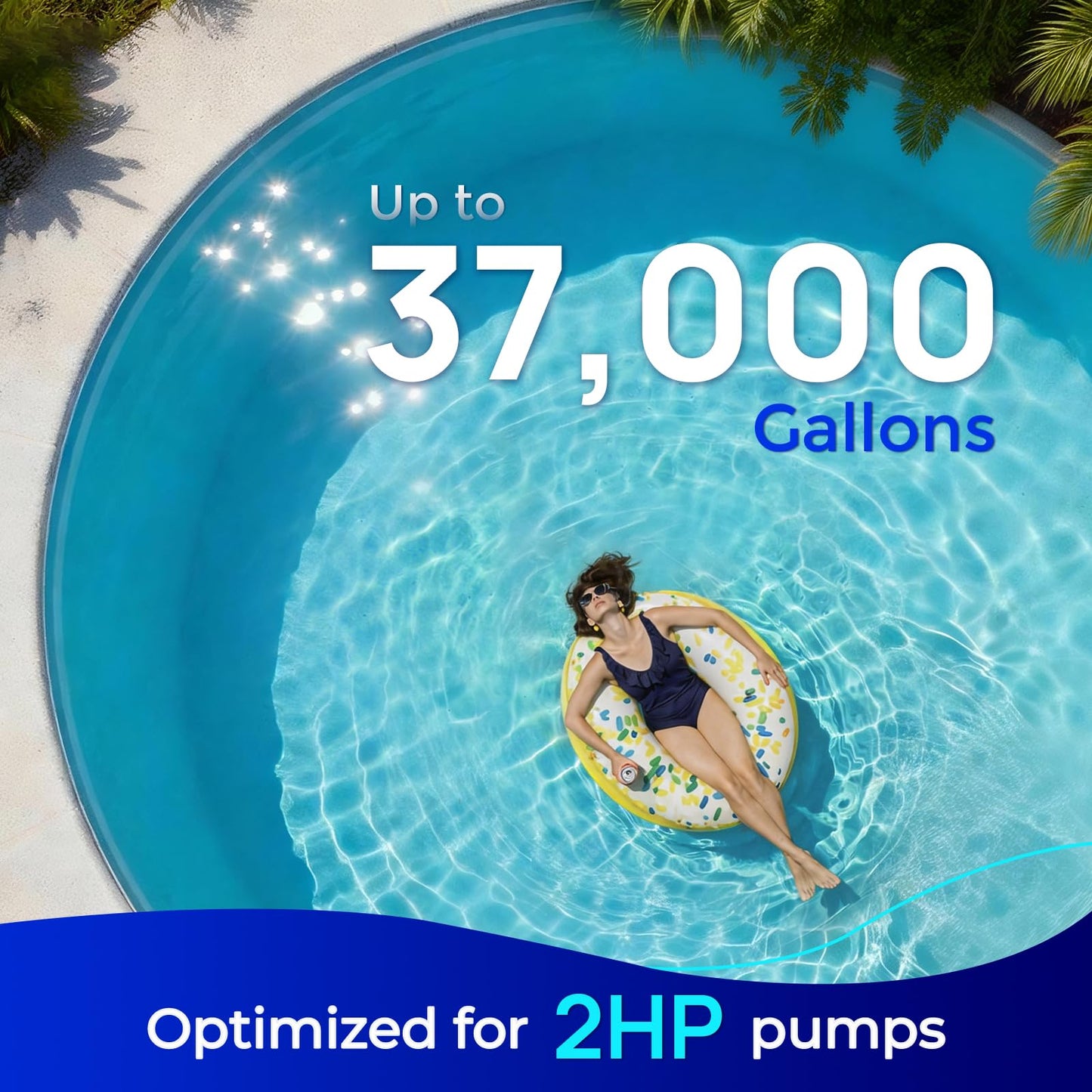 Aquastrong 24in Sand Filter System with 6-Way Valve, Pool Filters for Inground Pools Up to 37000 Gallons