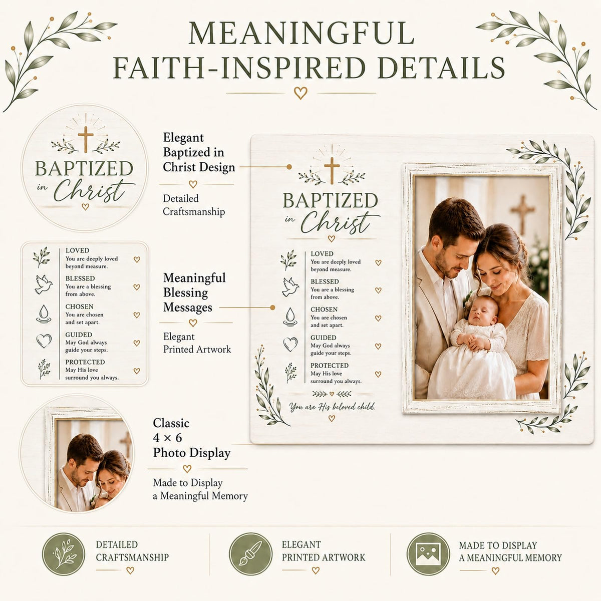 Baptism Picture Frame Baptism Gifts For Boys And Girls Christian Gifts