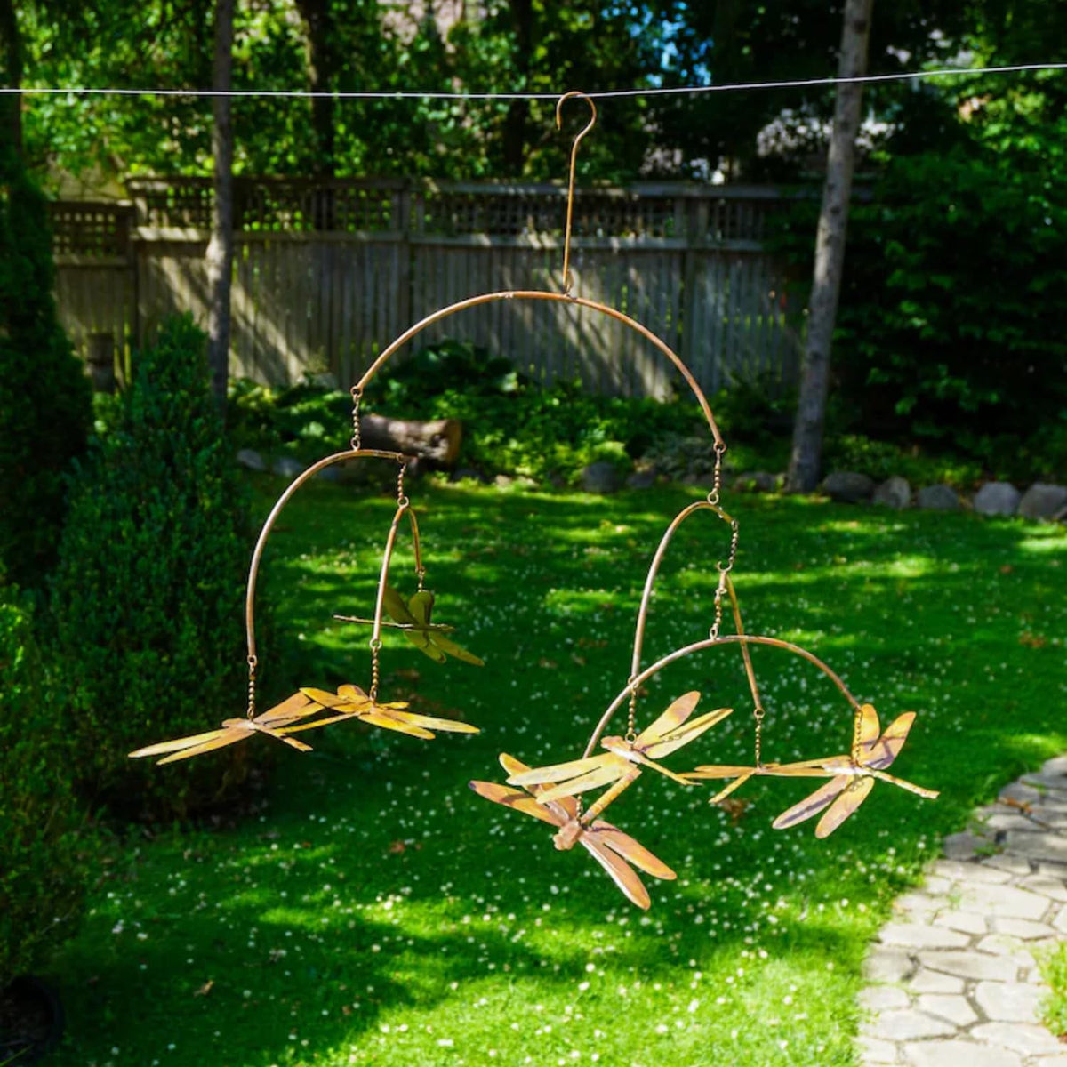 Ancient Graffiti Hanging Dragonfly Mobile, Multi, 28" H