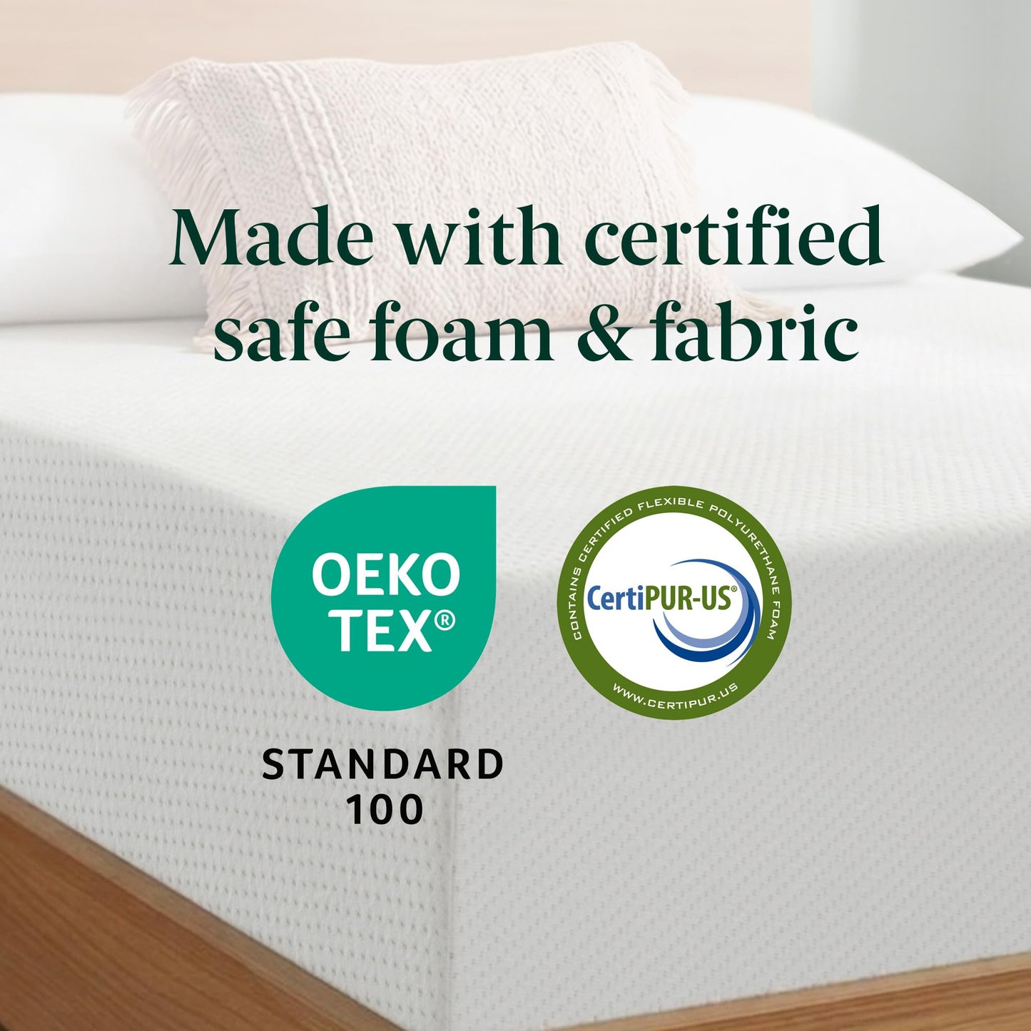 Zinus 12 Inch Full Green Tea Memory Foam Mattress [New Version], Fiberglass Free, Medium Firm Feel, Zoned Pressure Relief, Certified Safe Foams & Fabric, Mattress in A Box