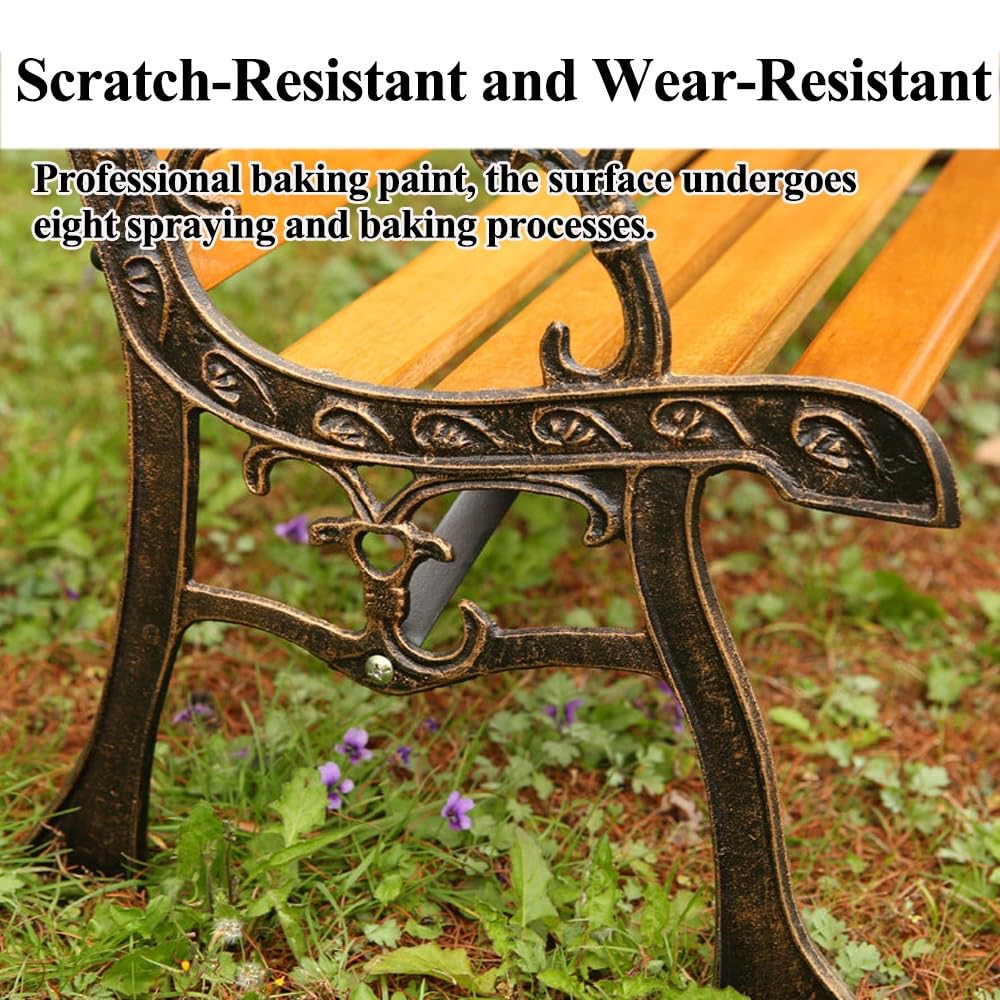 BXTJOFX Kids 2 Seater Garden Patio Childrens Bench with Animal Design, Park Outdoor Bench, Patio Benches Kids 2-Person Wooden & Cast Iron Mini Sized Park Outdoor Garden Bench Childrens Bench