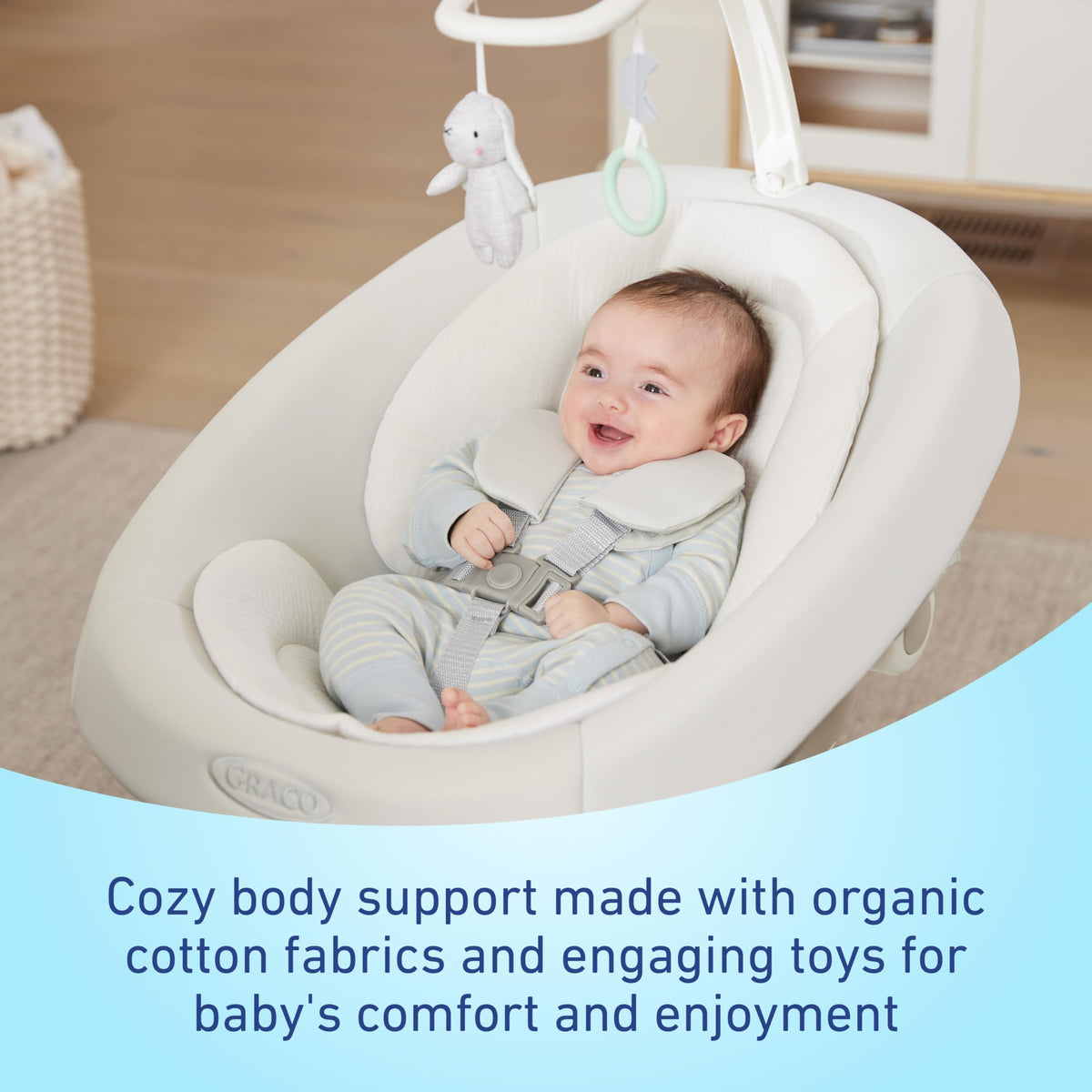 Graco SmartSense Soothing Baby Swing with Cry Detection Technology, Rori