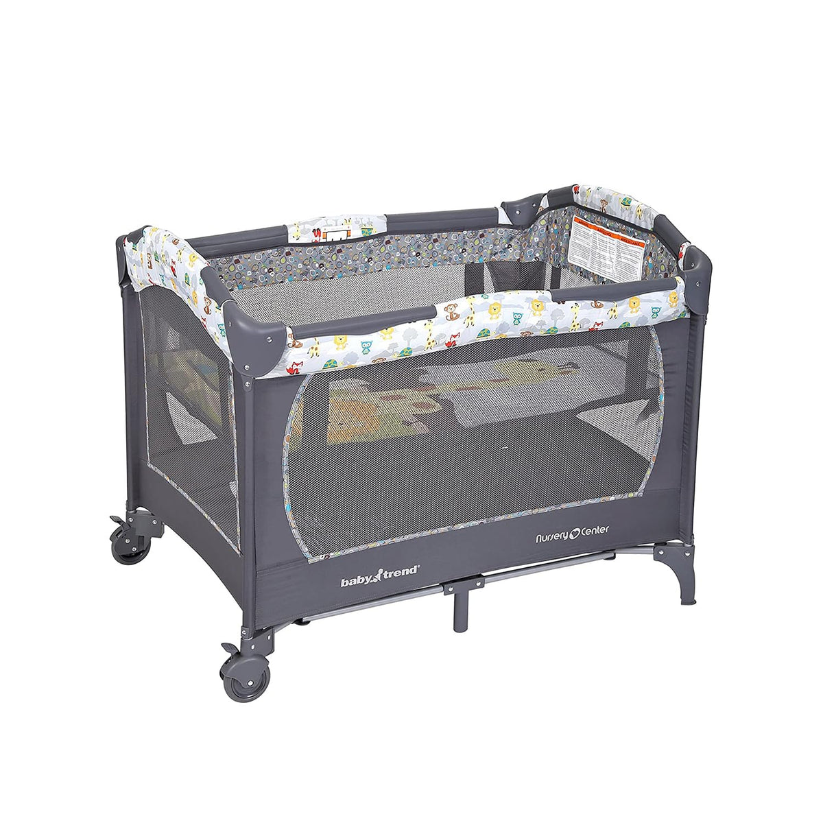 Baby Trend Nursery Center Playard with Bassinet & Diaper Stacker, Tanzania