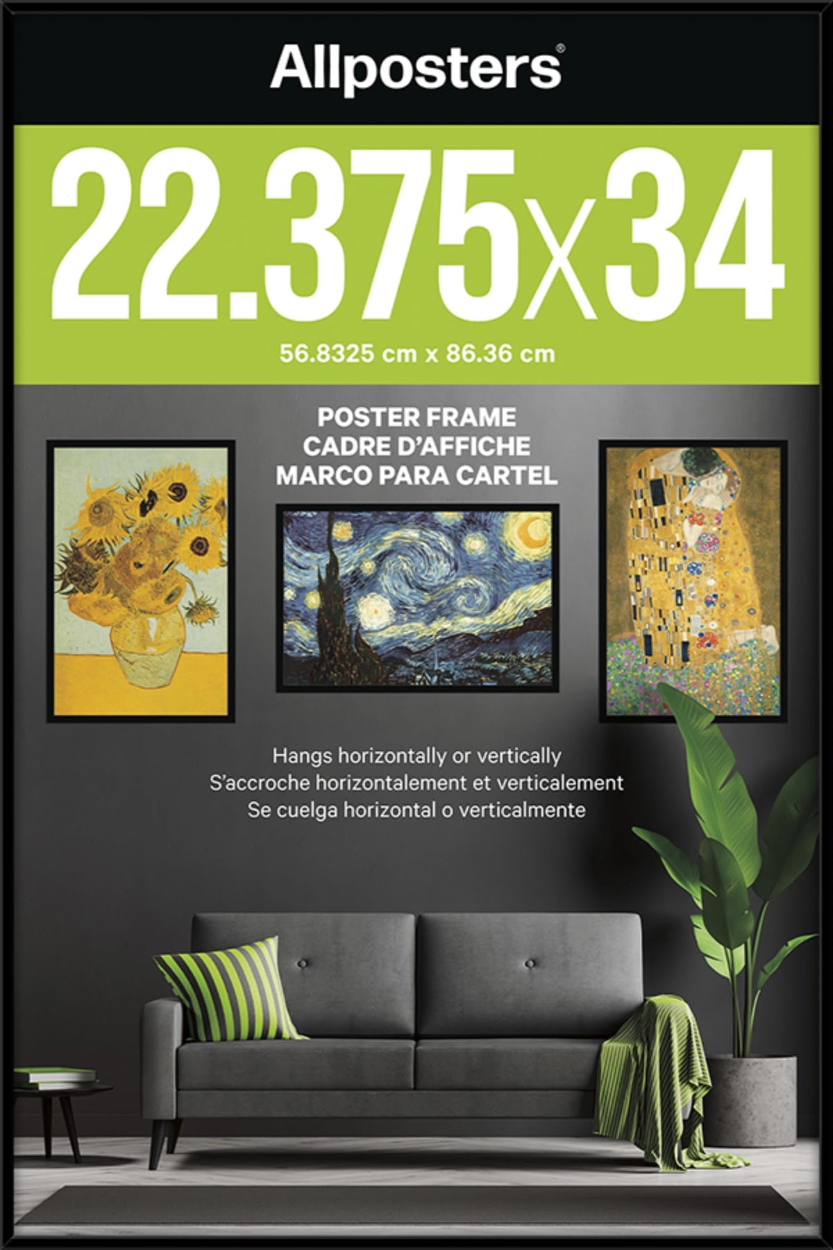 Allposters Standard Poster Frame (22.4 x 34), Black