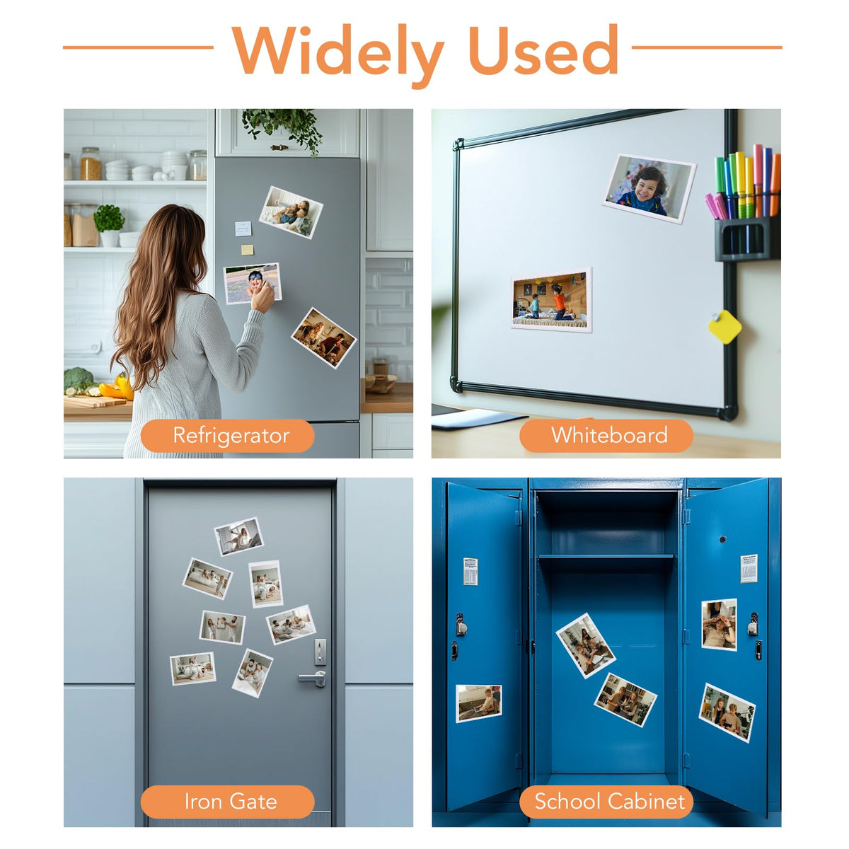 KKJCXY Magnetic Picture Frames for Refrigerator 4x6, 10 Pack White