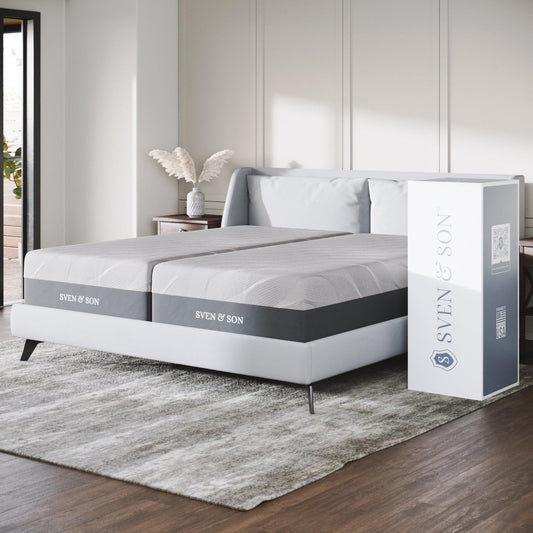 Sven & Son Hybrid Spring Mattress, CertiPUR-US Certified Foam, Fiberglass-Free, Made in The USA, 14 inch Medium Soft - Split California King