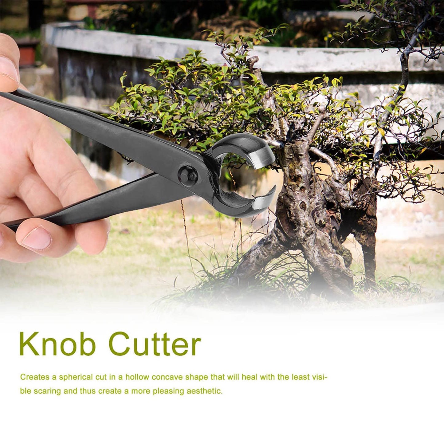 Haosie Bonsai Concave Cutter, Bonsai Tools Concave Cutter, 8.4 Inch Manganese Steel Alloy Sharp Blade Round Edge Knob Cutter, Gardening Concave Pruner(210mm / 8.27inch)(210mm)