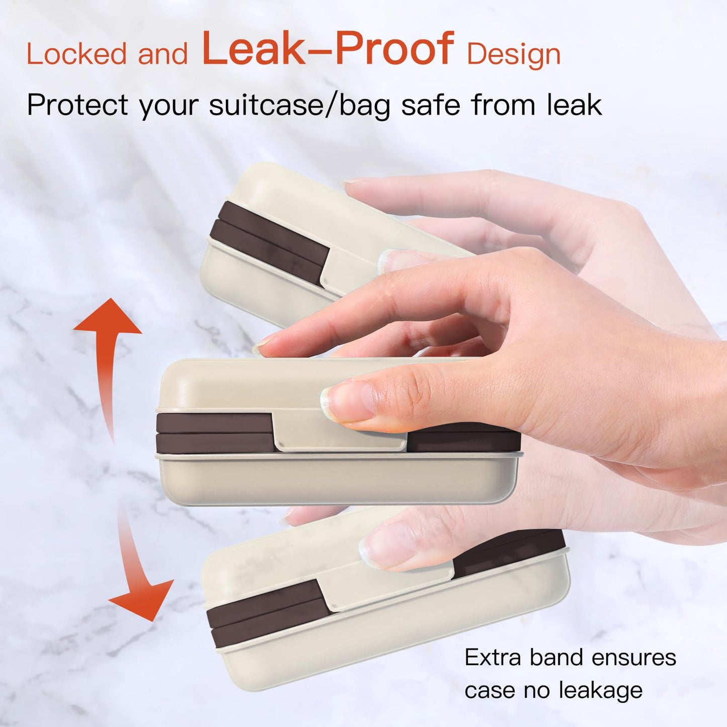Quatish Leakproof Bar Soap Holder Dish with Lid for Shower, Portable Travel Soap Case Box for Gym, Camping, Hiking, Outdoor Use, Travel Size Toiletries Essentials, Keeps Soap Dry, Brown