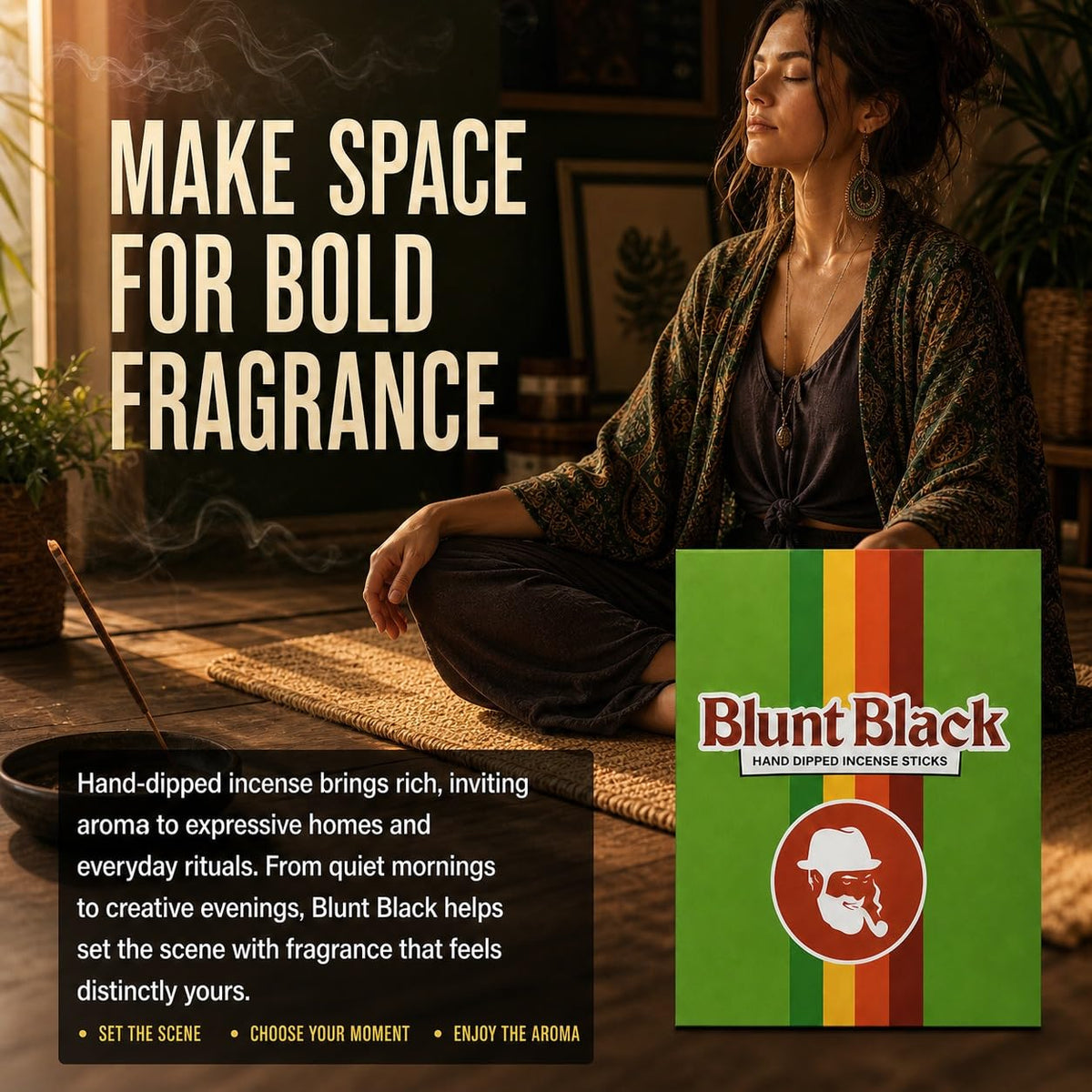 Krishnascents Blunt Black Incense Sticks, 12 Assorted Packs, 144 Count
