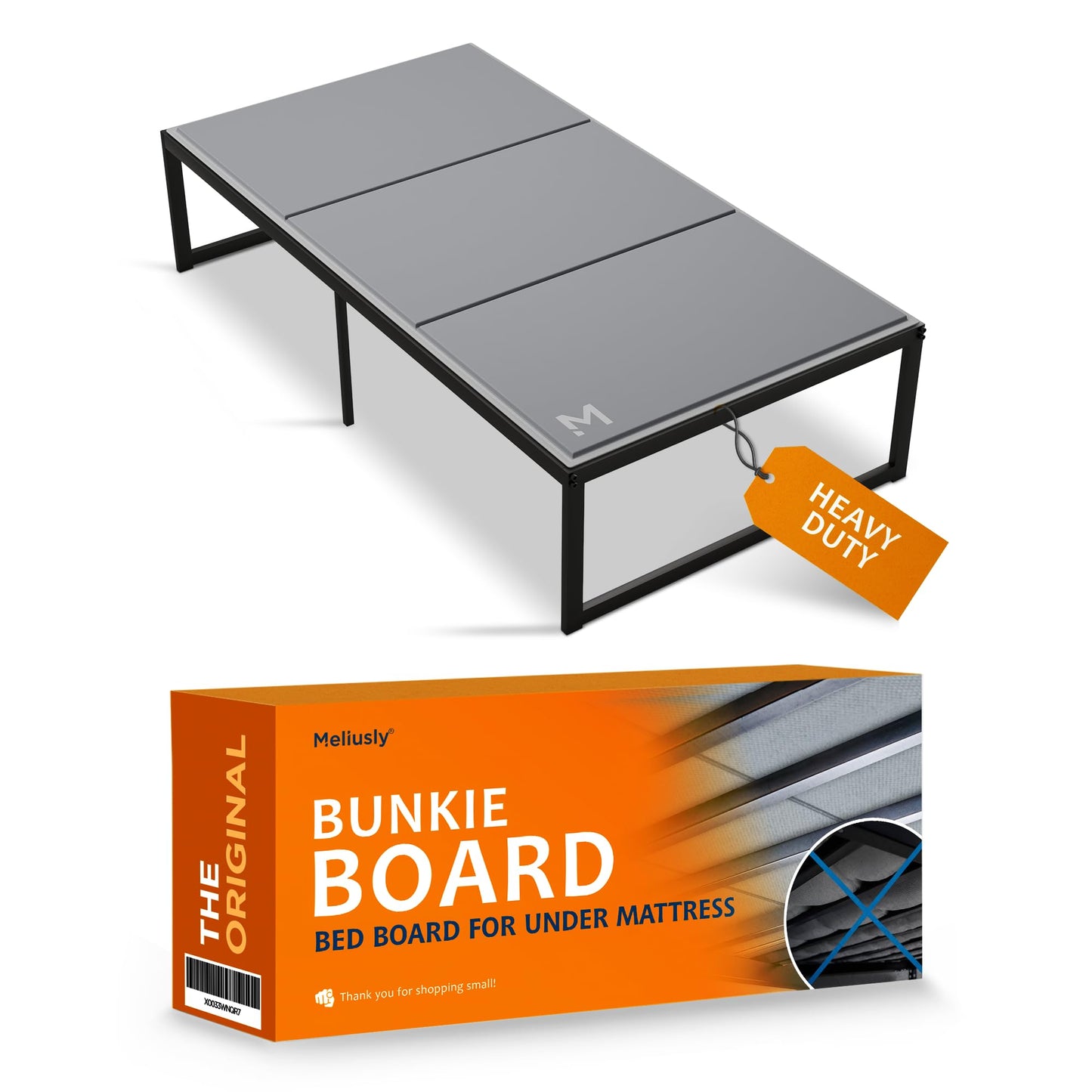Meliusly Heavy Duty Bunkie Board Twin XL Size (38x79) - Non-Slip Breathable Bed Support Board for Slatted Bed Frame, Anti-Sag Under Bed Support, Noise Minimizing Moisture Resistant