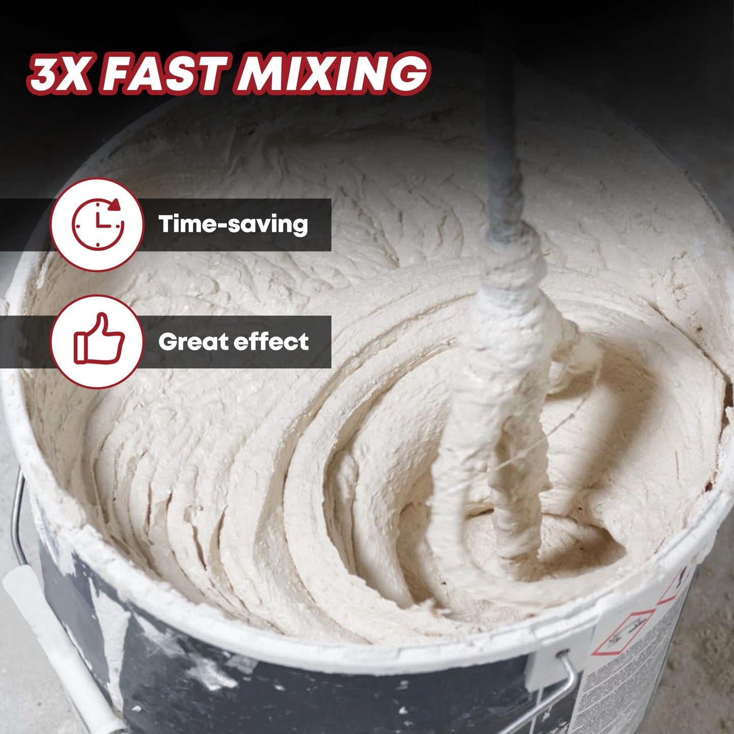 SILVEL Cement Mixer, Max 2300W Electric Concrete Mixer with 6 Adjustable Speeds, Portable Mortar Mixer, 110V Handheld Mud Mixer for Mixing Mortar, Paint, Slurry, Gypsum, Sheetrock, Feeding