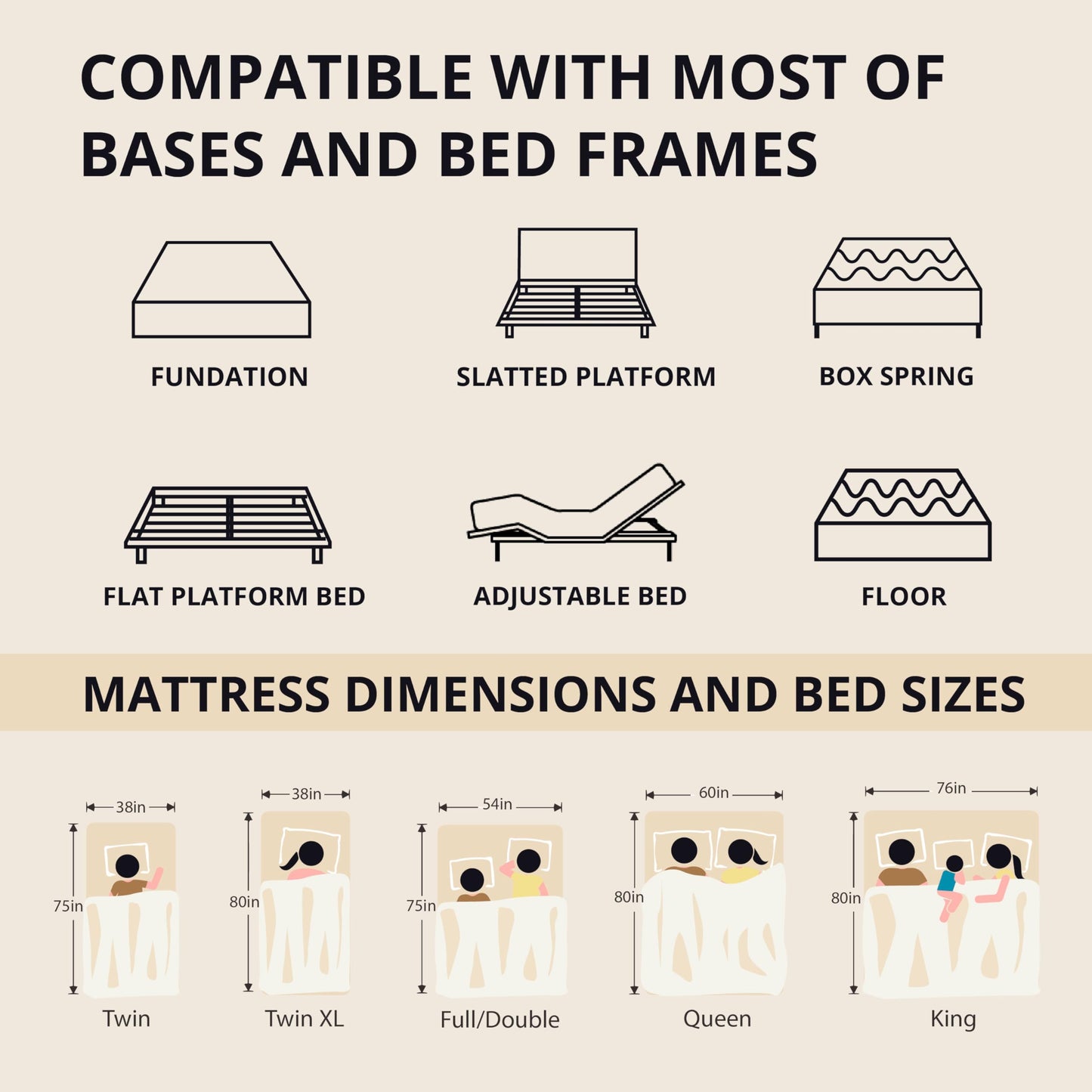 EGOHOME 14 Inch California King Memory Foam Mattress for Back Pain, Cooling Copper Gel Bed in a Box, Foam Made in USA, CertiPUR-US Certified, Therapeutic Medium Firm, 72x84x14 Black