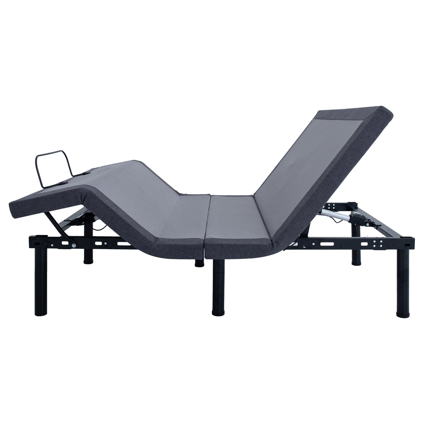 Coaster Home Furnishings Clara Contemporary California King Size Upholstered Adjustable Bed Base with Wireless Remote Height Adjustable Legs Easy Assembly Black 350131KW