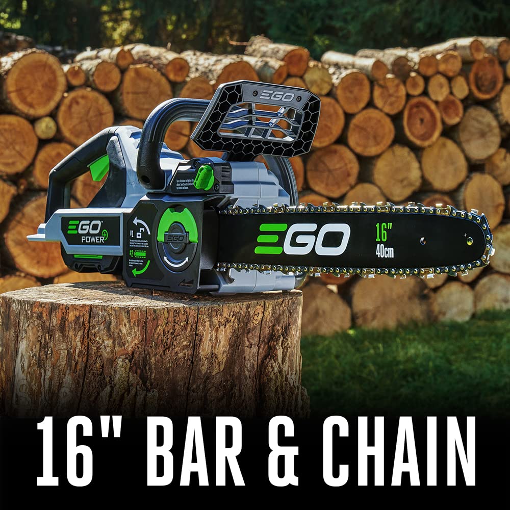 EGO POWER+ Chain Saw, 16” Battery Powered Chainsaw, Electric Cordless, Battery and Charger Not Included – CS1610
