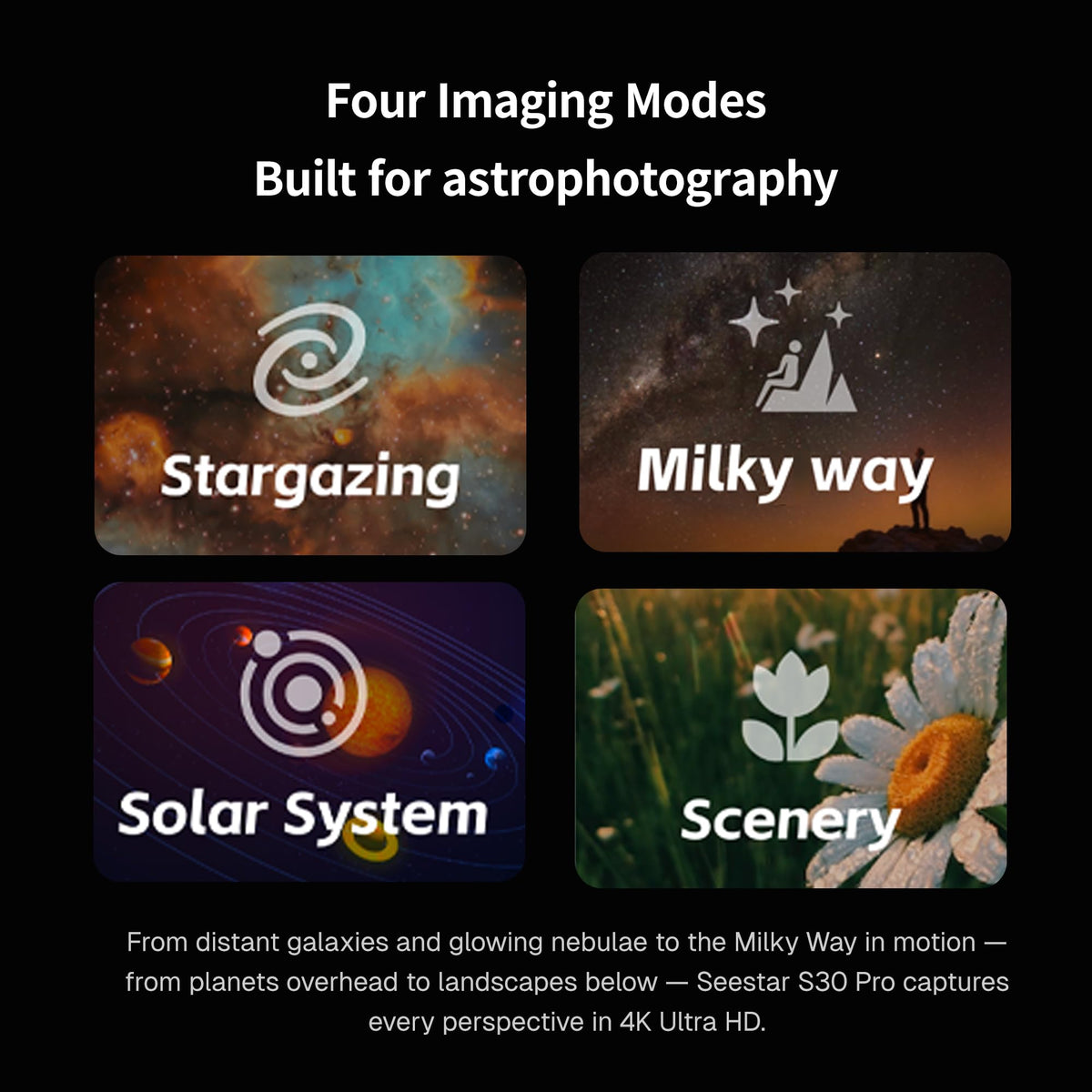 ZWO Seestar S30 Pro Smart Telescope, App-Controlled Astrophotography