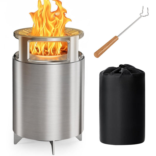 Ciays Smokeless Firepit, 7″ Tabletop Fire Pit