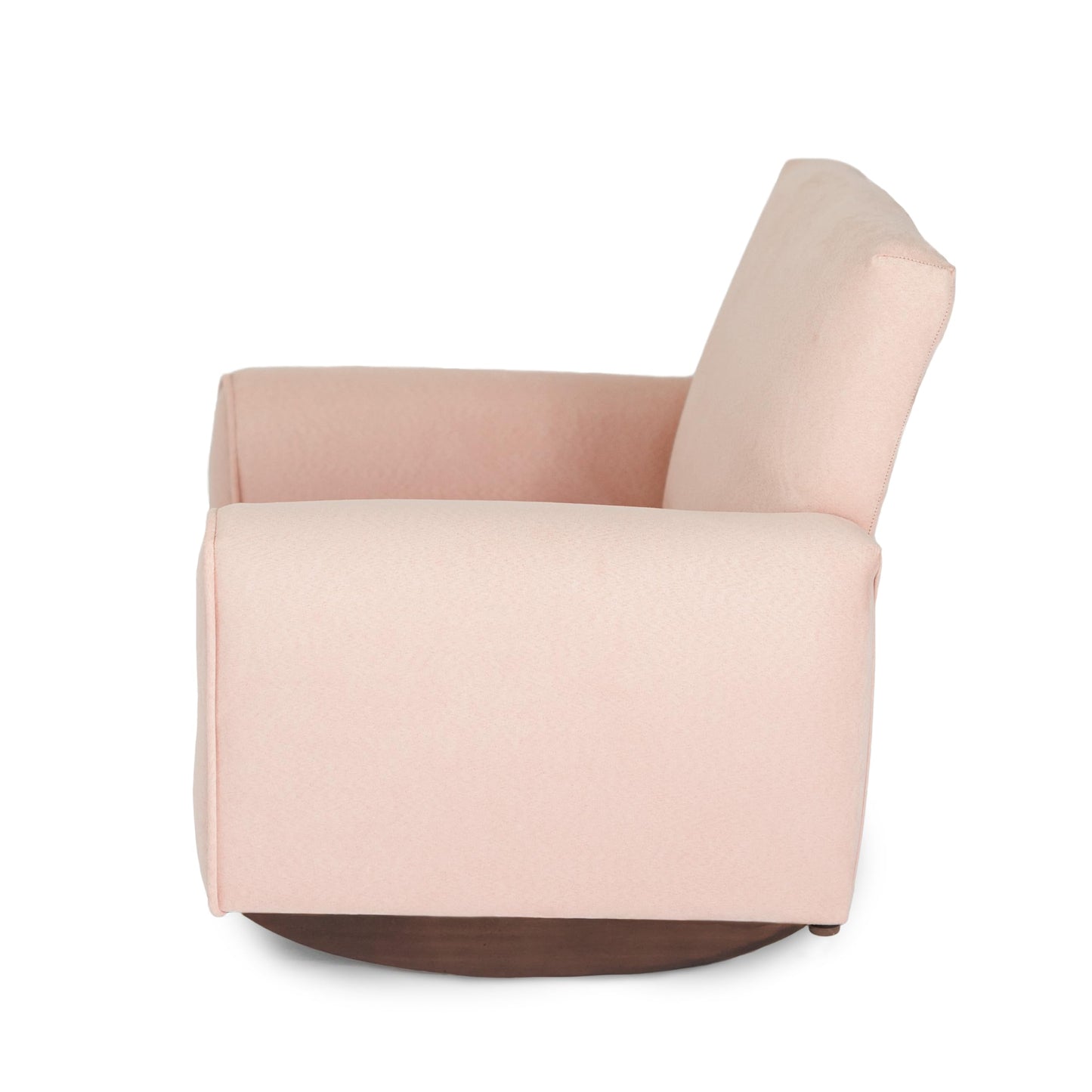 Toddler Personalized Armchair, Kids Upholstered Rocking Chair with Personalization, Toddler Chair with Personalized Name, Comfy Child Armchair, (Blush Suede, Rockers)