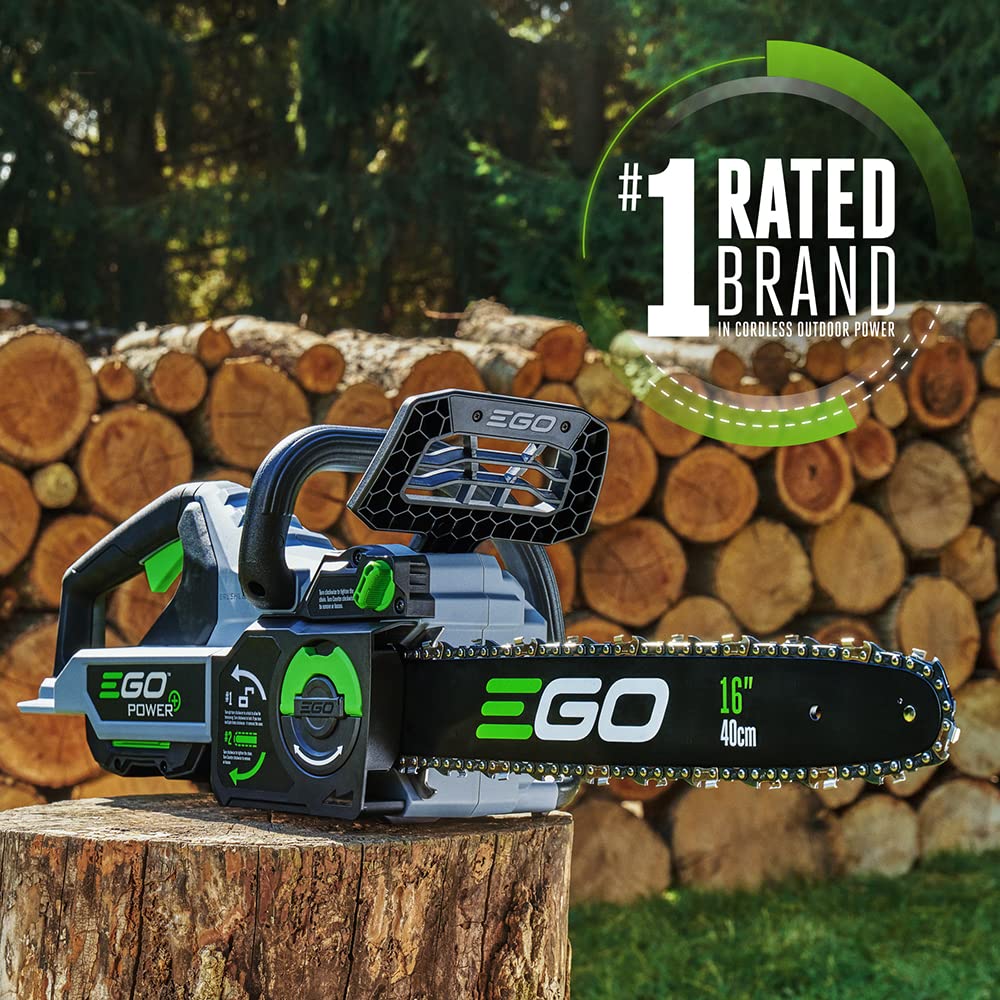 EGO POWER+ Chain Saw, 16” Battery Powered Chainsaw, Electric Cordless, Battery and Charger Not Included – CS1610