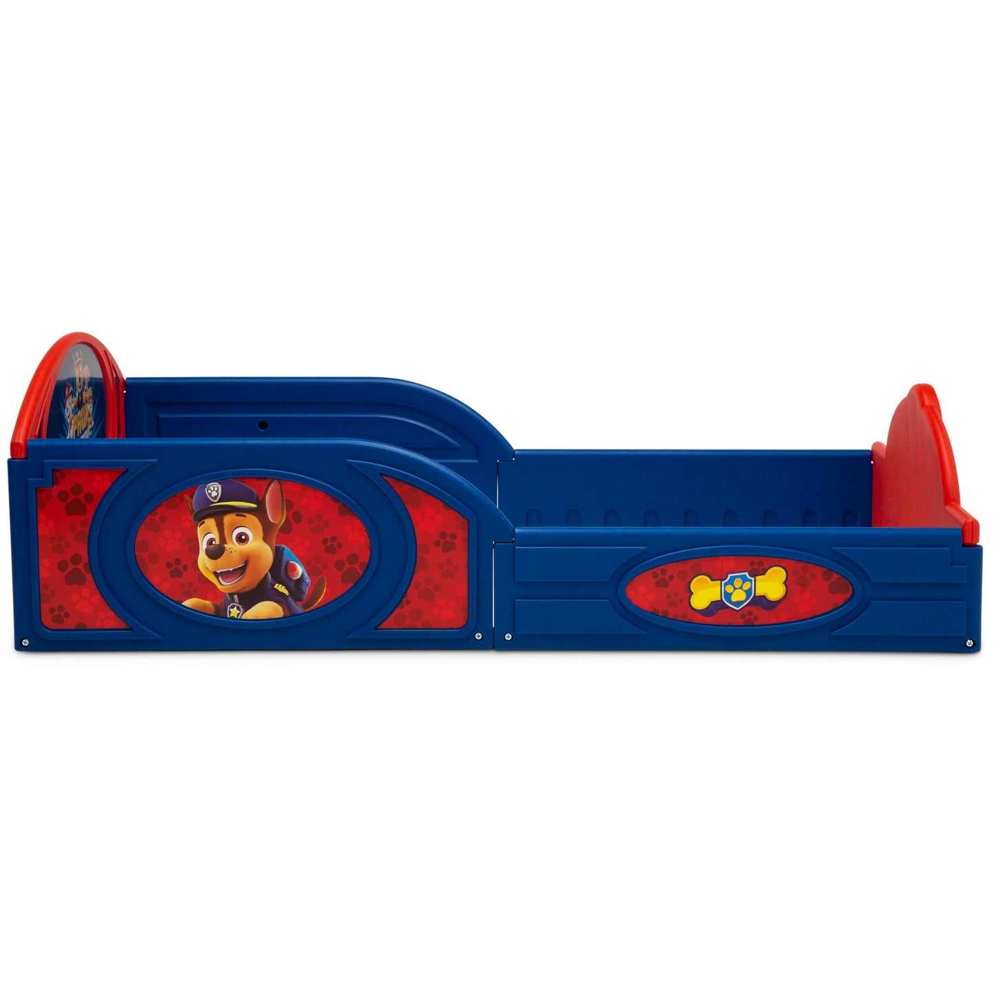 Delta Children - PAW Patrol 4-Piece Toddler Room-in-a-Box Set – Includes Sleep and Play Toddler Bed, Table, 1 Chair and Toy Box, Blue