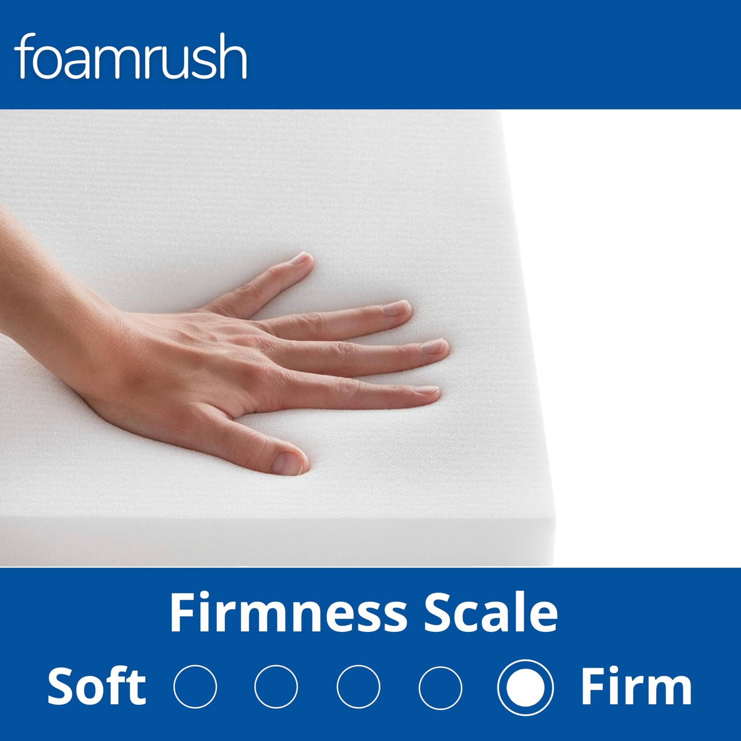 FoamRush 10-inch Olympic Queen (66" x 80") High Density Foam RV Mattress Replacement, Extra Firm, Pressure Relief, Travel Camper Trailer Truck, Made in USA, CertiPUR-US Certified, Cover Not Included
