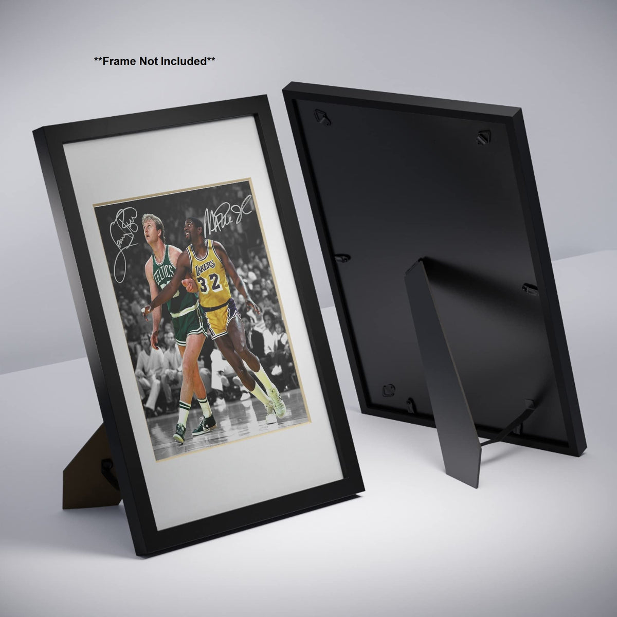 Magic Johnson Larry Bird Signed Photo Autograph Print Wall Art Home Decor