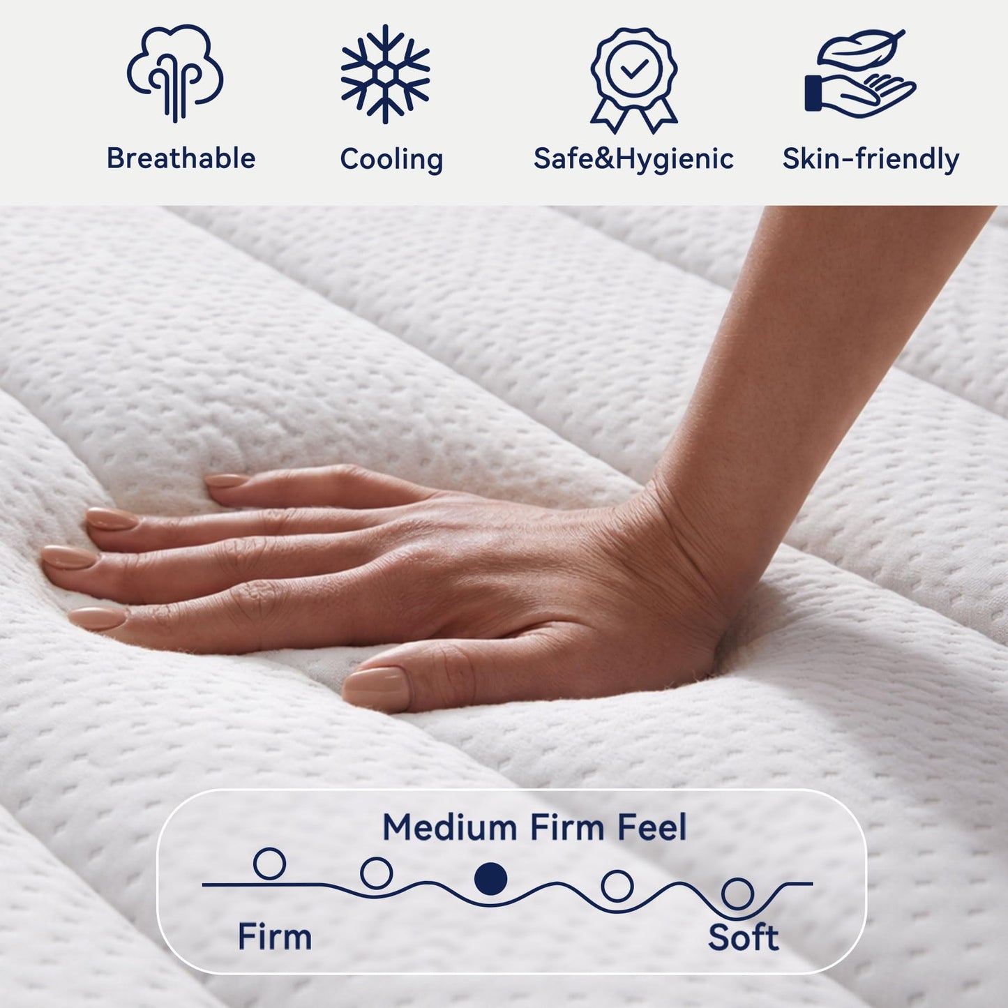 DIFAME California King Mattress, (2026 Upgraded) Hotel-Level Luxury Medium Firm 14 Inch King Hybrid Mattress in a Box, with Cool Gel Memory Foam & Pocket Springs, Extra Edge Support, 365-Night Trial