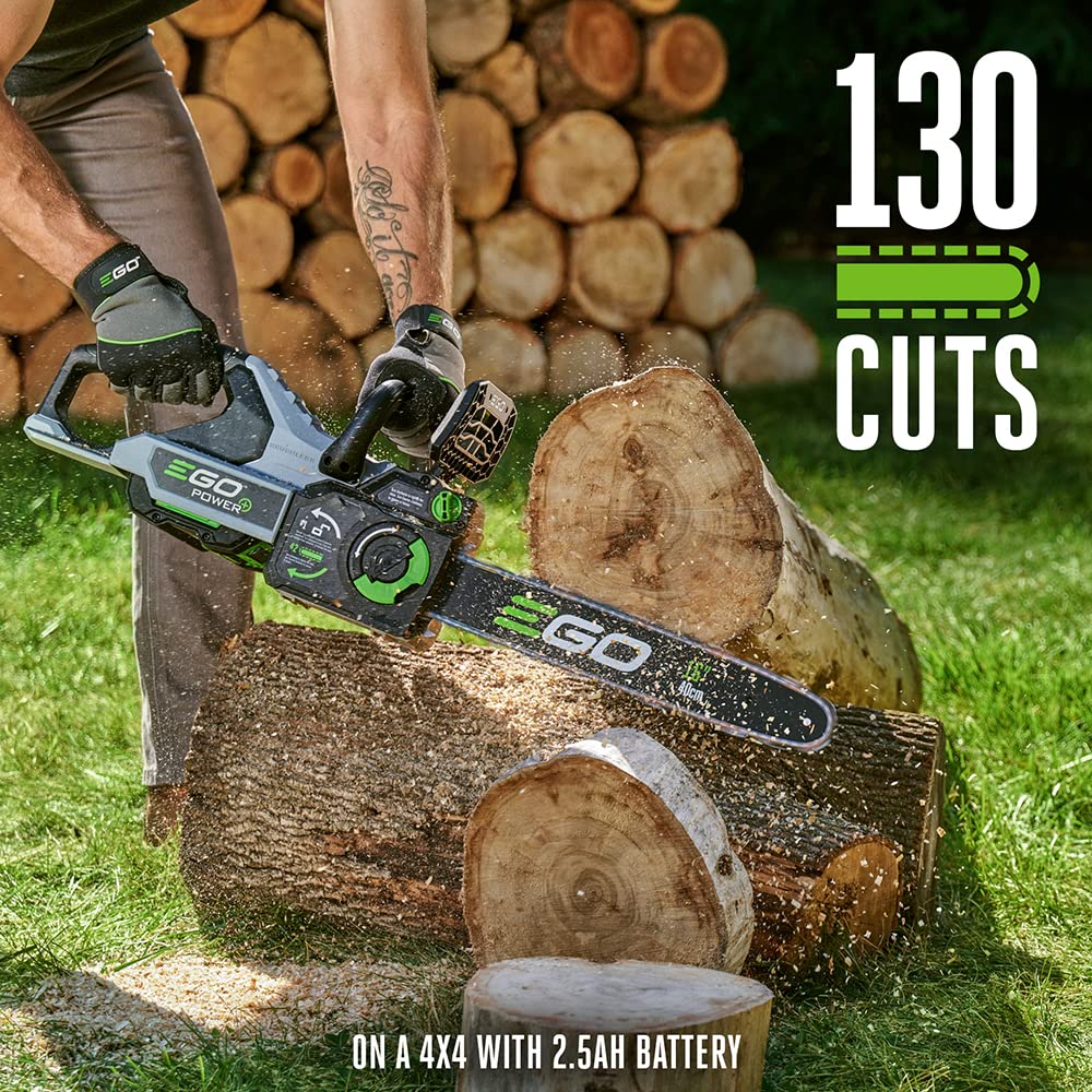 EGO POWER+ Chain Saw, 16” Battery Powered Chainsaw, Electric Cordless, Battery and Charger Not Included – CS1610