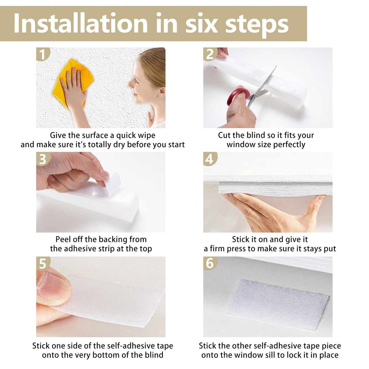 Temporary Blinds for Indoor Windows, Non-Woven Pleated Shades