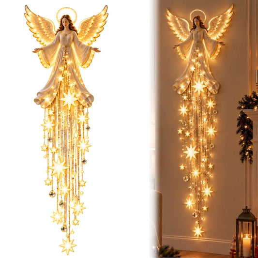 Lighted Angel Wall Decor, Christmas Glowing Hanging Wall Lights
