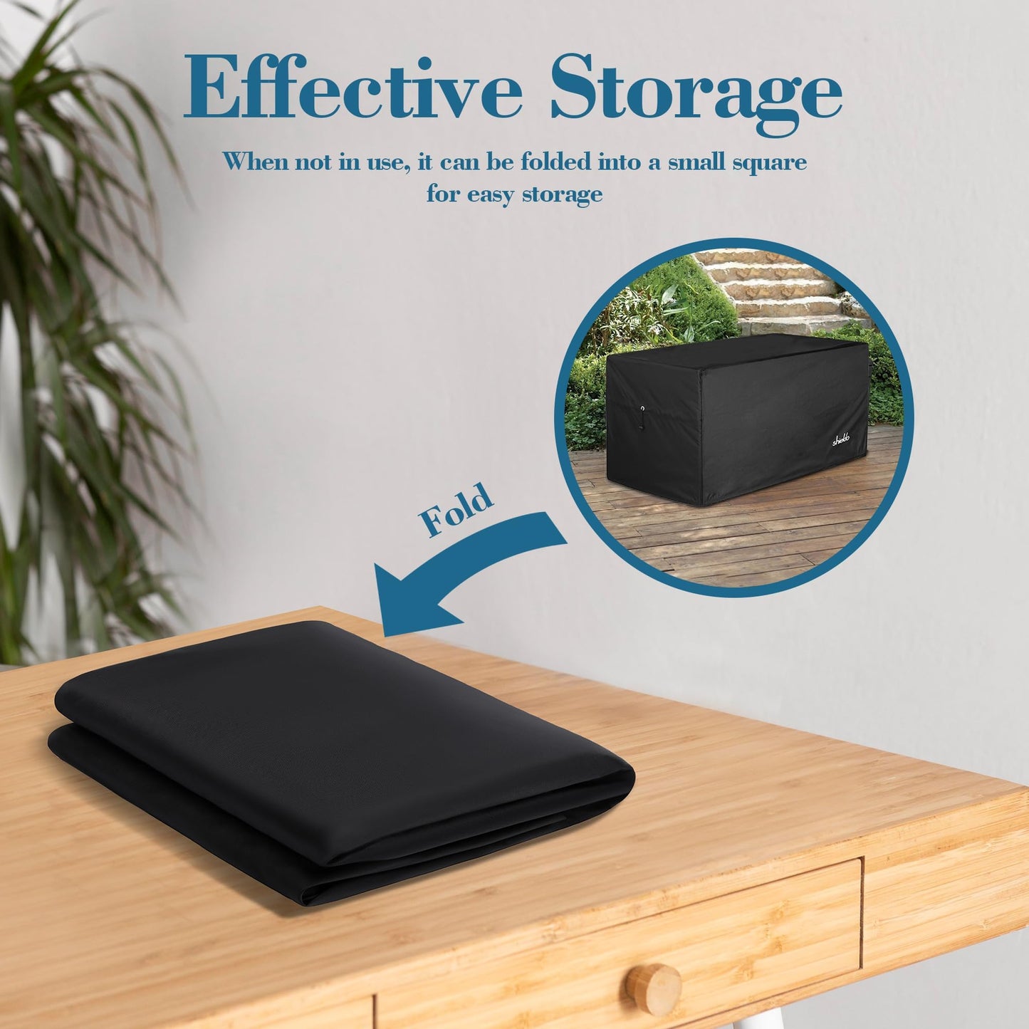 Shieldo Deck Box Cover- Heavy Duty 600D Polyester Oxford,100% Waterproof Deck Box Cover 63" L x 30" W x 28" H