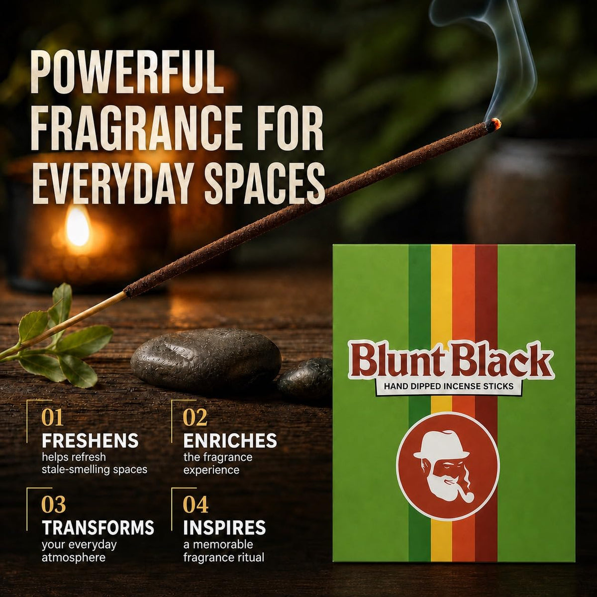 Krishnascents Blunt Black Incense Sticks, 12 Assorted Packs, 144 Count