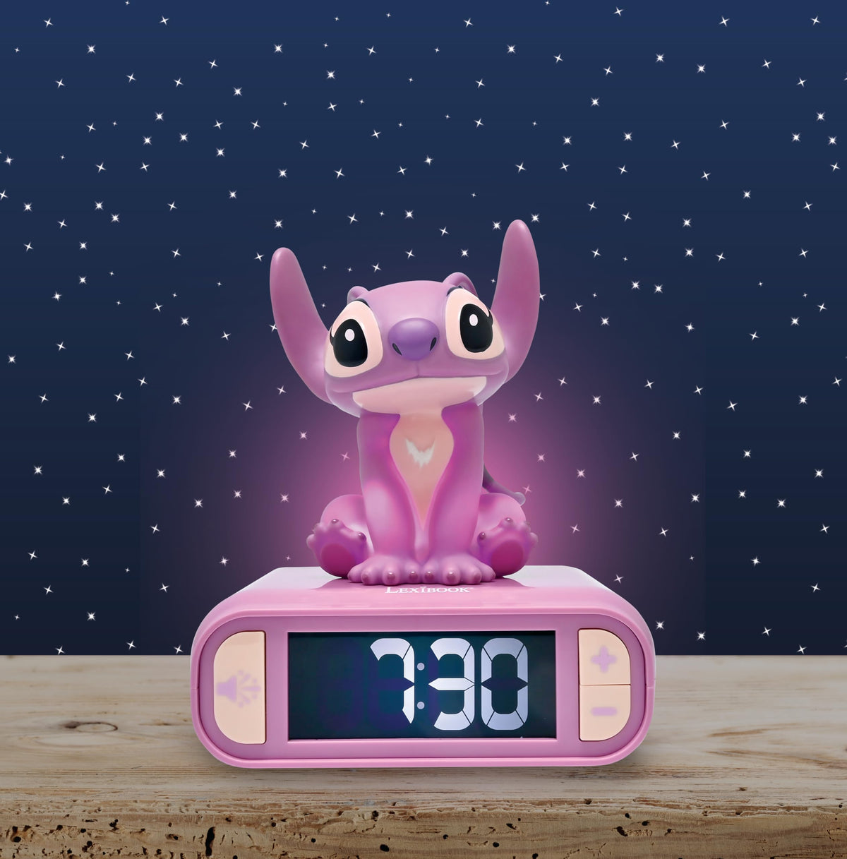 LEXiBOOK, Stitch Angel Nightlight Alarm Clock, RL800D1