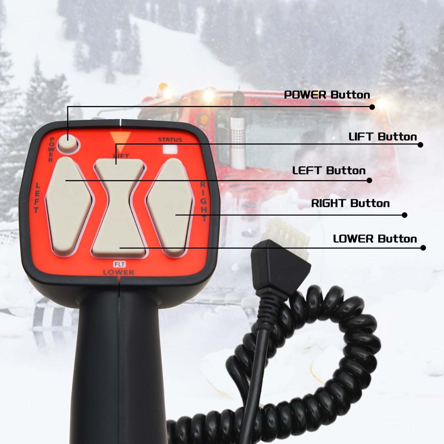KAOLALI Snowplow Handheld Controller Replacement for Western 56462 Snow Plow Controller Fit for Fisher 9400 for SAM 1306902 Straight Blade Plows
