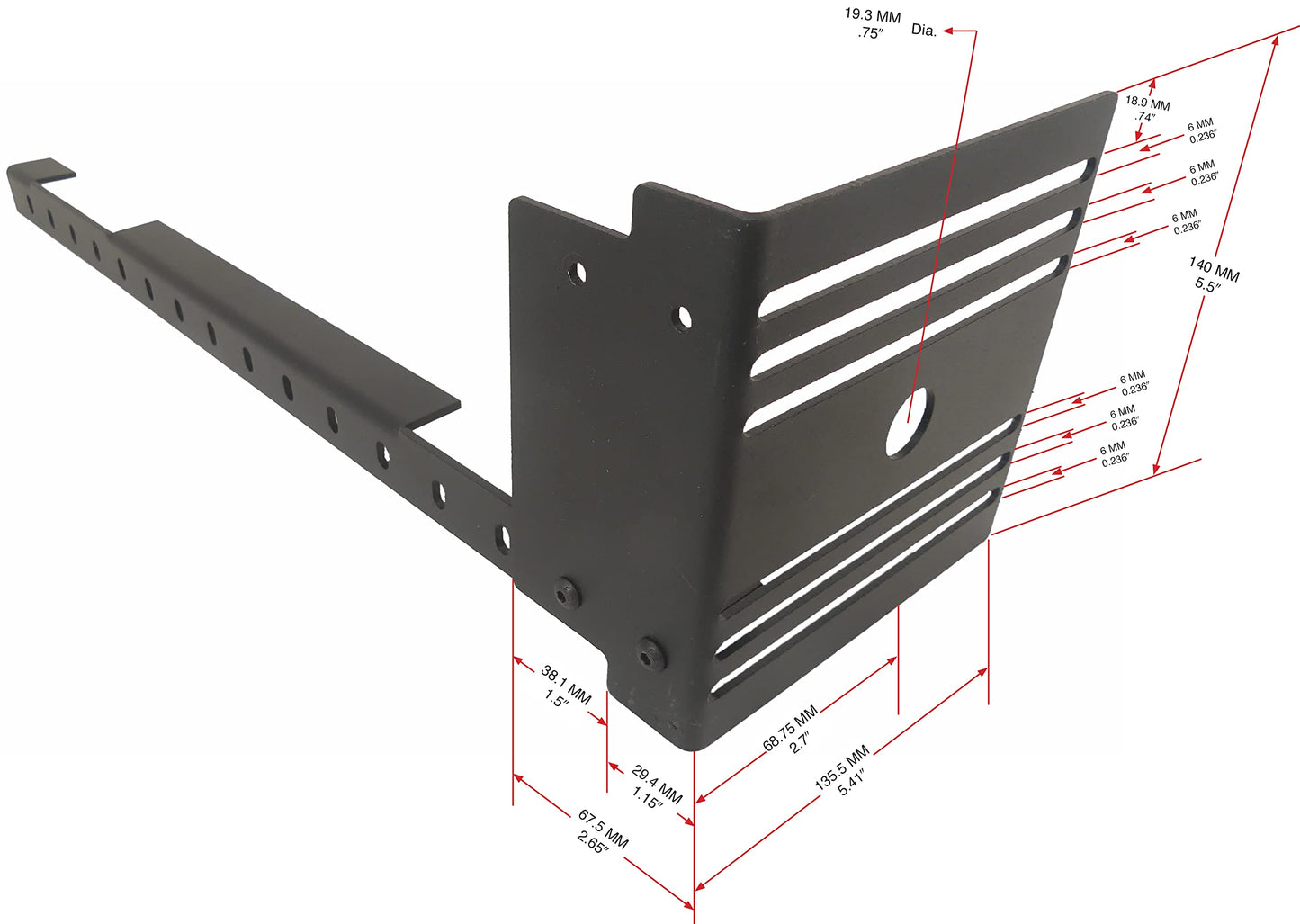 Tech Team #928 Extra-Long Universal Footboard/Headboard Extension Bracket Kit – Heavy-Duty Steel, Oversized Mounting Plates for King/Queen/Full Metal Bed Frames