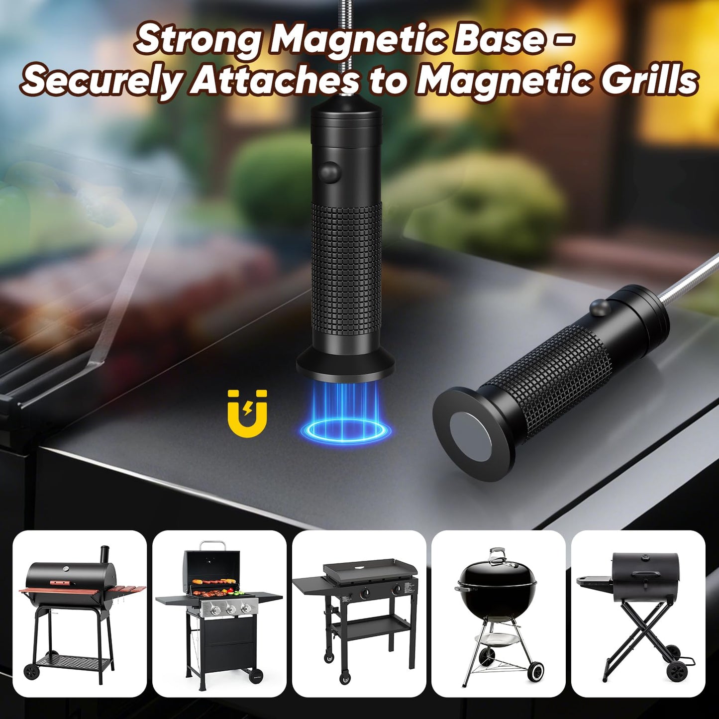 SIMLIX Grill Light Gifts for Men: 2 Pack LED Barbecue Lights for Outdoor Grill Unique Grilling Gifts for Husband Dad Mens Gifts for Father Day - Smoker Grilling Accessories for Night BBQ
