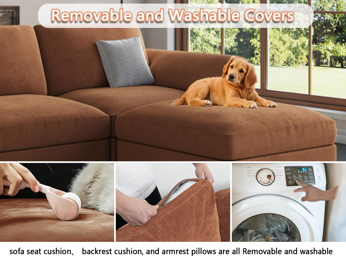 EASE MOOSE Sectional Modular Sofa,Luxury Comfty Deep Seat Couch