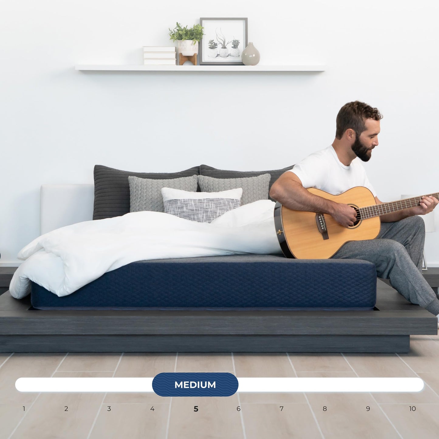 DREAMFOAM Brooklyn Bedding Copperflex Essential 14" Gel Memory Foam Mattress with Stain Protection, Short Queen |Made in Arizona