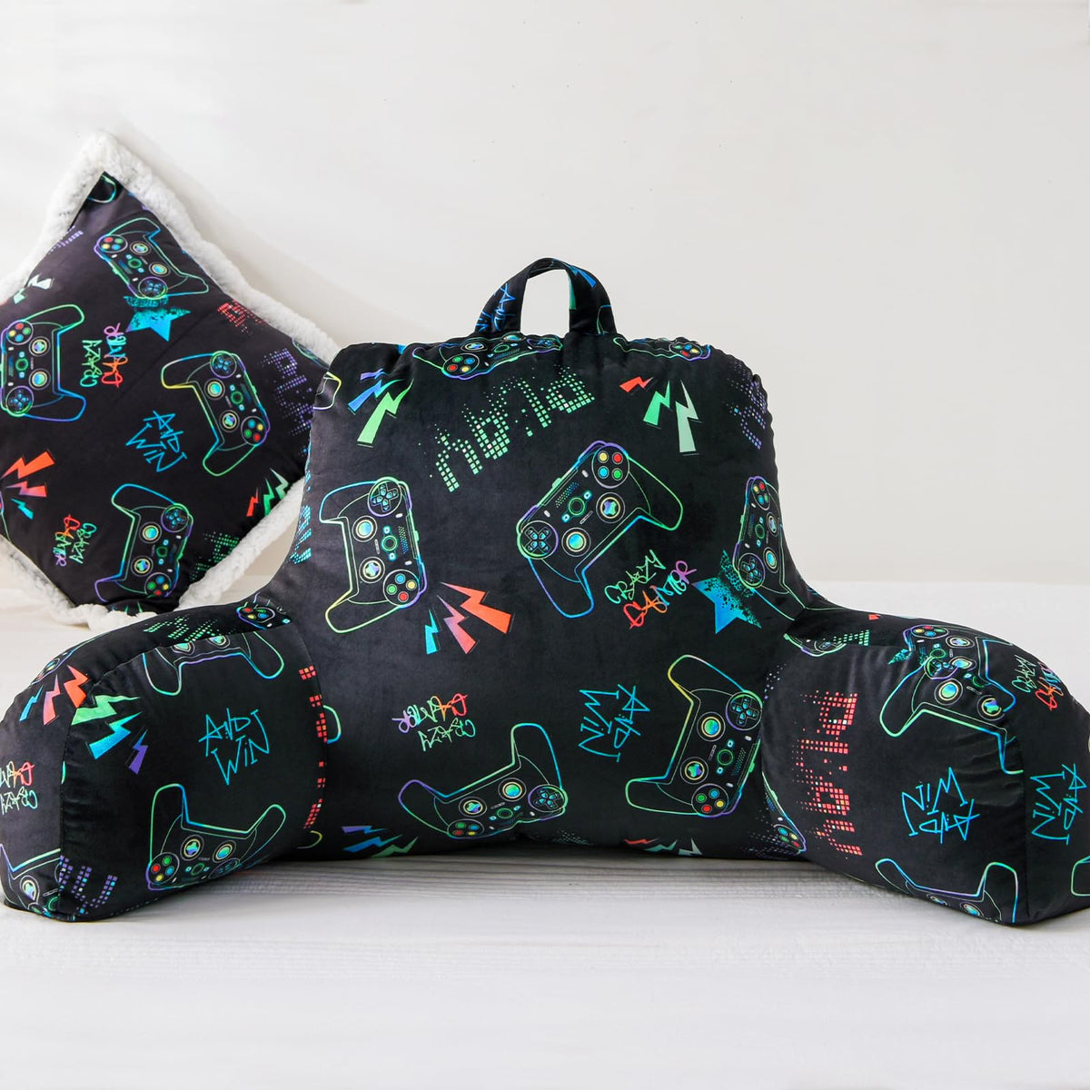 A Nice Night 17" Kids Bed Wedge Reaing Pillows with Arms for Sitting
