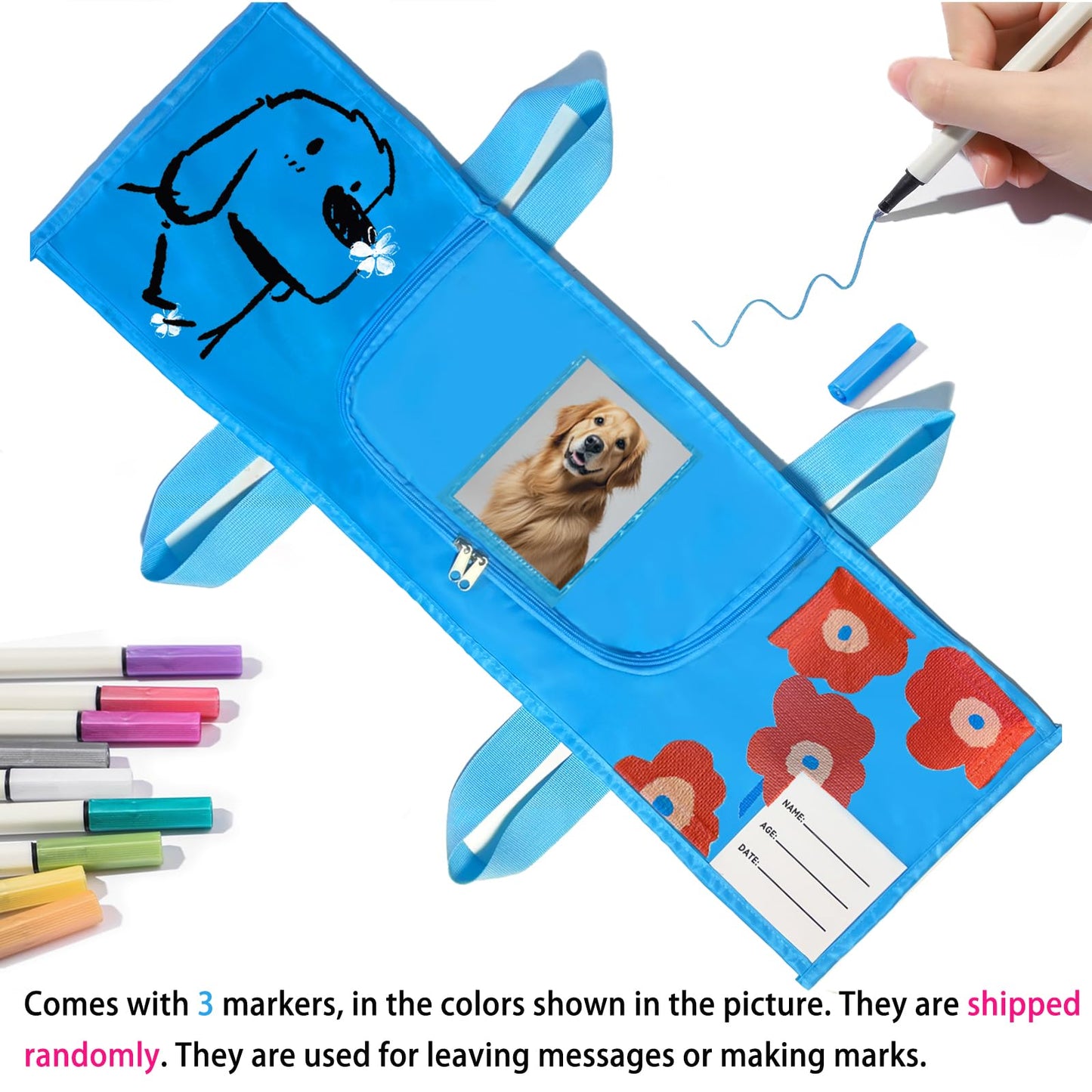 JWIZYOTR Eco-Friendly Pet Casket Body Bag, Pet Burial Box with Dignity, Dog Casket for Burial and Cremation by Customizing with Your Own Words for All Pets - Dogs, Cats, Rabbits and More.（S