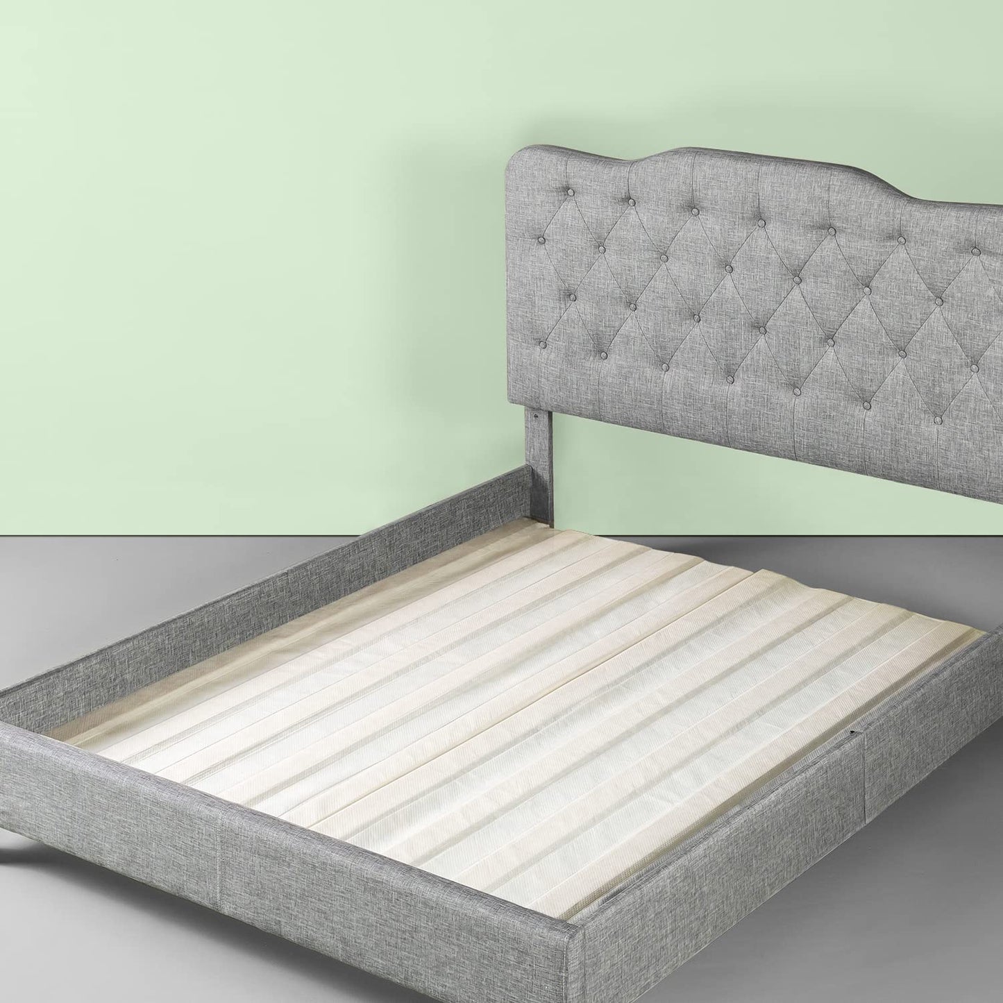 Zinus Compack Vertical Wood Slats, Box Spring Replacement, Full